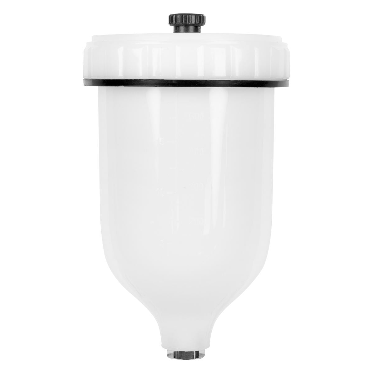 Sealey Paint Spray Gun Pot with Brass Fitting 600ml - White  White Rose Tools