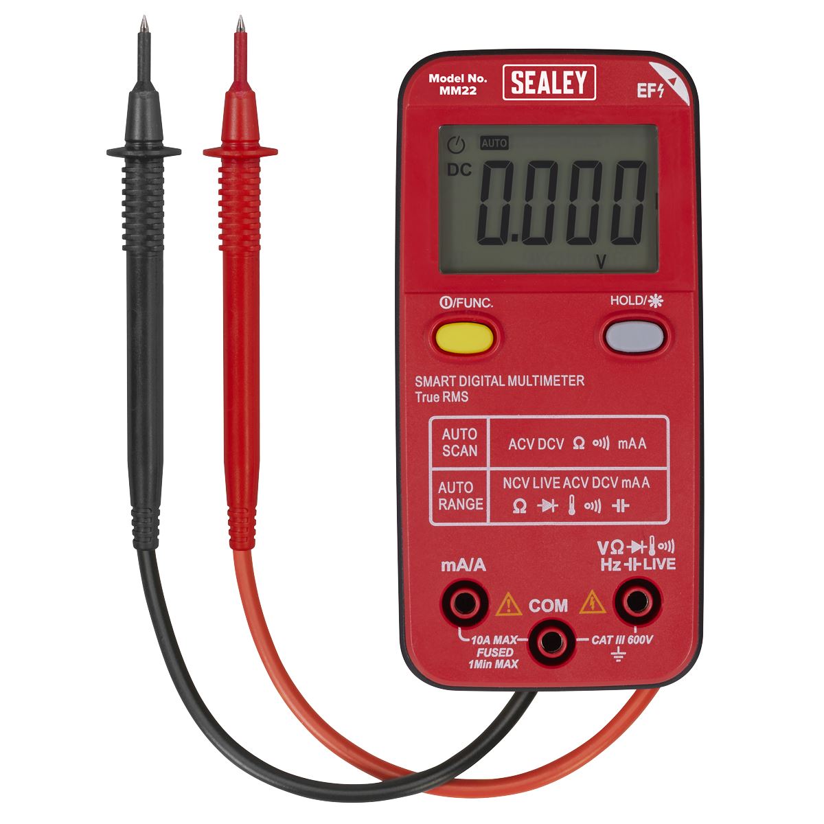 Sealey 13-Function Professional Smart Auto-Scanning Digital Multimeter  White Rose Tools