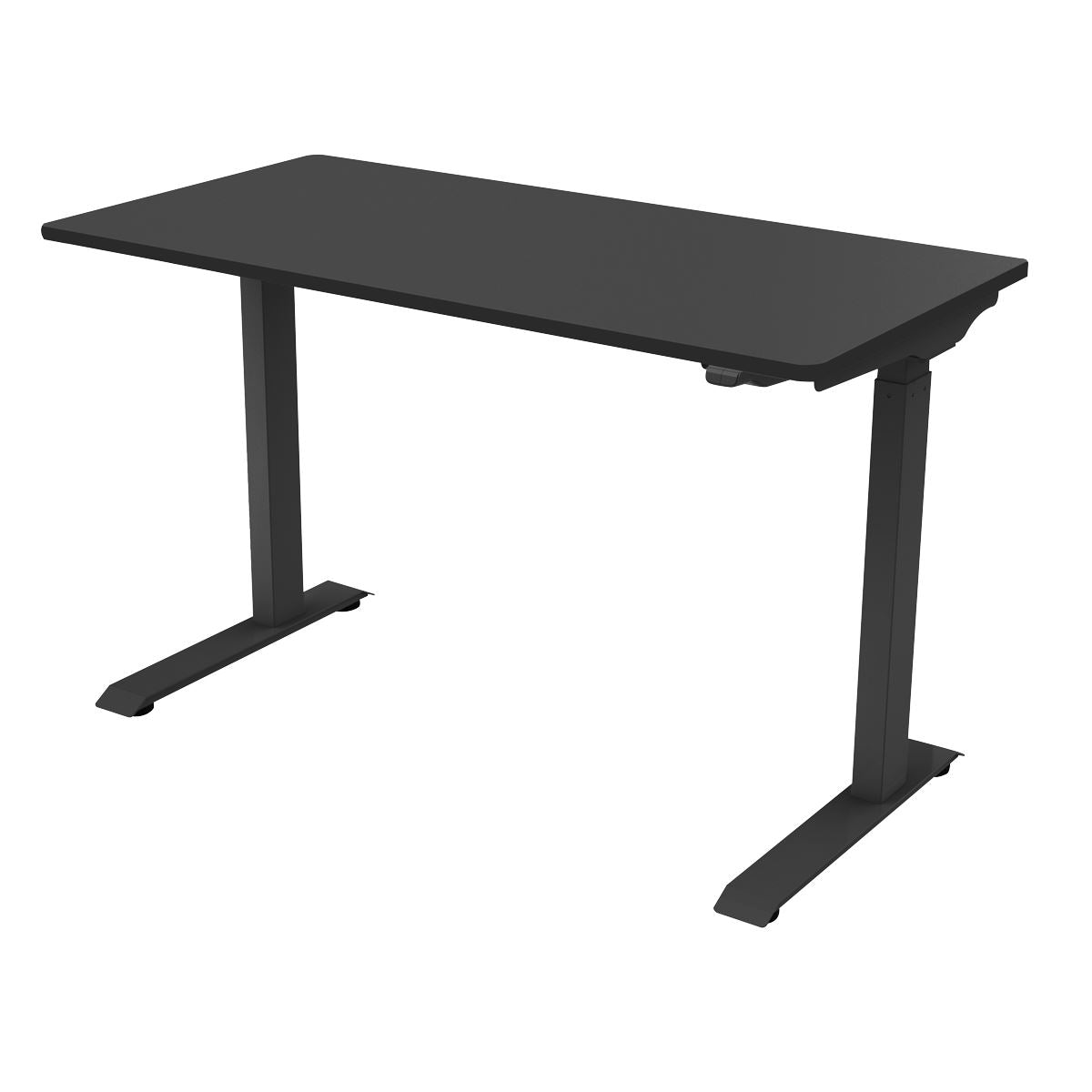 Dellonda Black Electric Adjustable Office Standing Desk, Quiet & Fast 1200x600mm