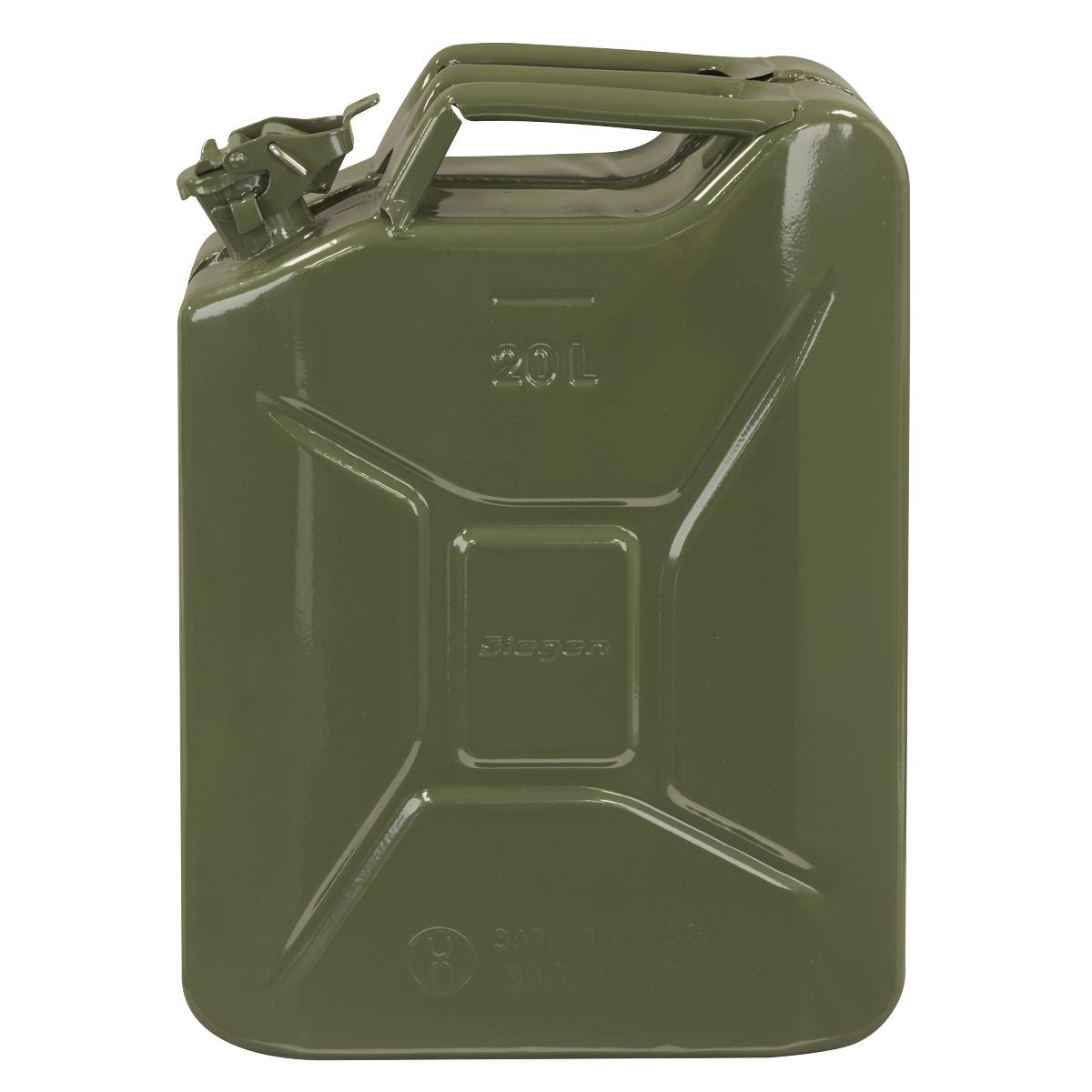 Siegen by Sealey Jerry Can - Green 20L  White Rose Tools