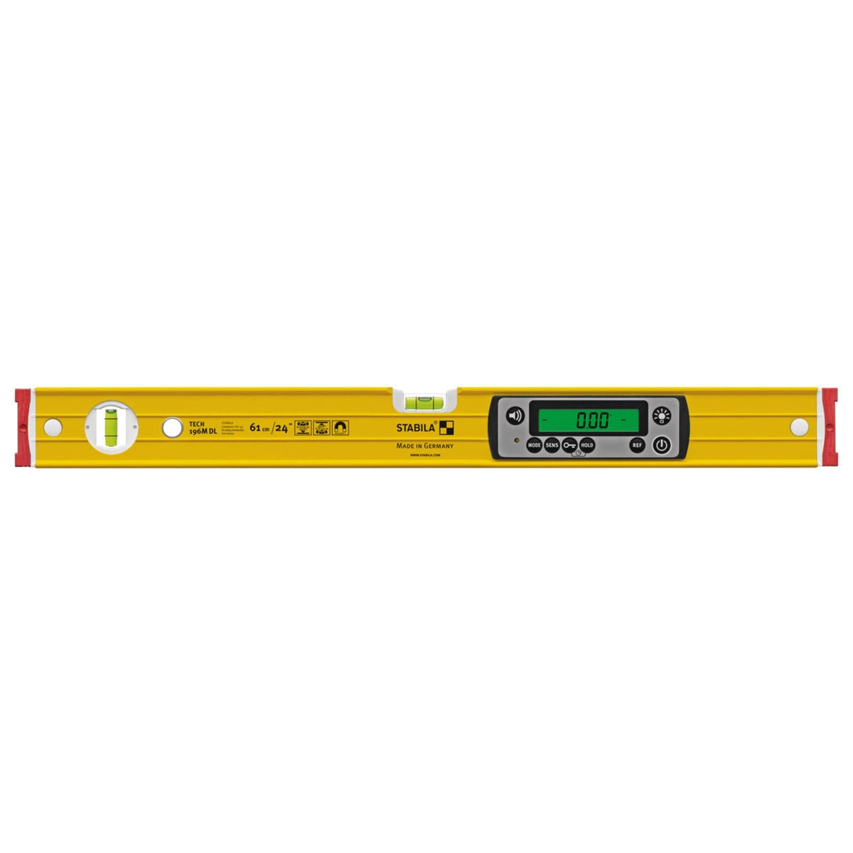 STABILA Type 196M DL Magnetic Digital Spirit Level Waterproof 61cm 19823  White Rose Tools