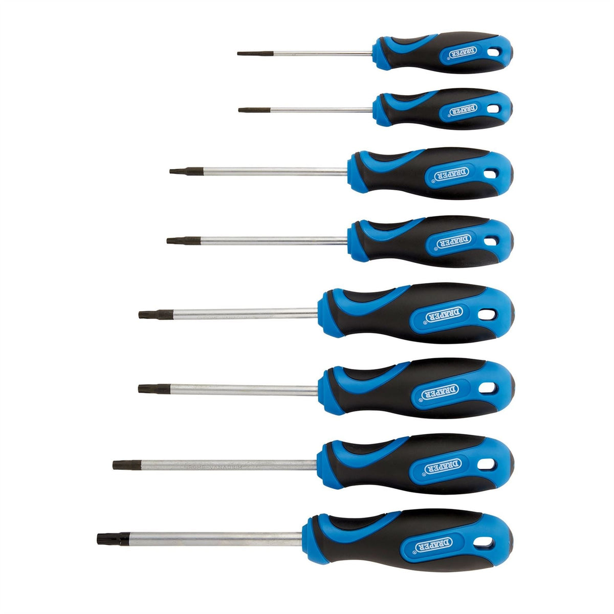 Draper TX-STAR® and Draper TX-STAR® Security Soft Grip Screwdriver Set (8 Piece) 34251  White Rose Tools