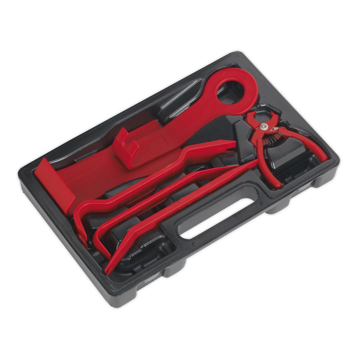 Sealey 6 Piece Trim & Upholstery Set in Case Removal Pliers Car Interior