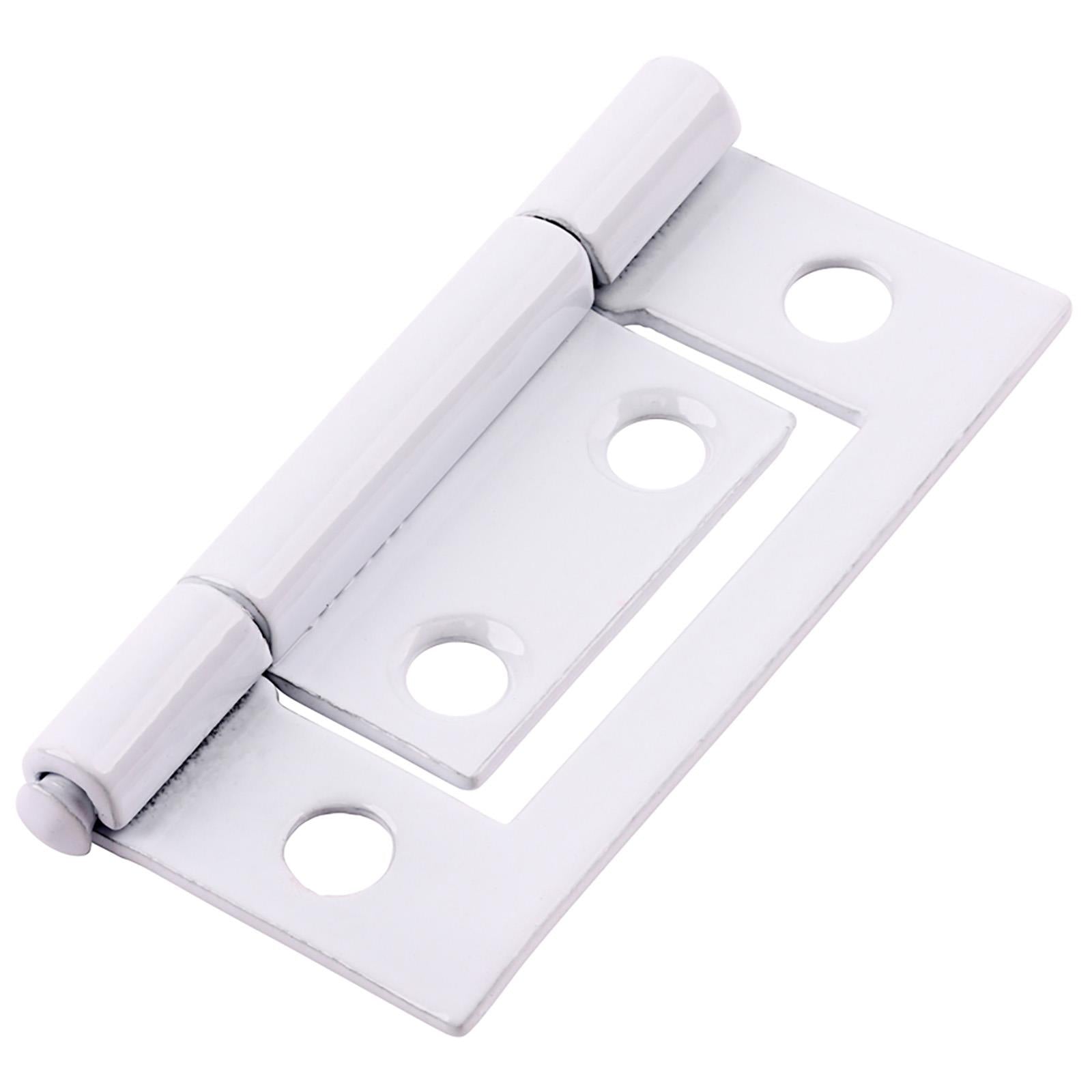 TIMCO Flush Hinge (105) for Cupboards Cabinets Doors Shutters Zinc Electro Brass White - Choose Size and Colour