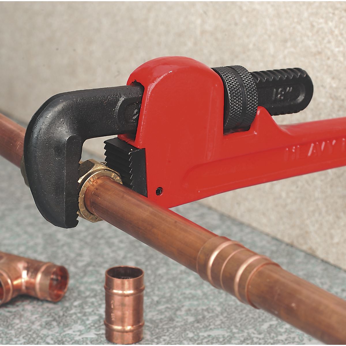 Sealey Premier Pipe Wrench European Pattern 350mm Cast Steel 
