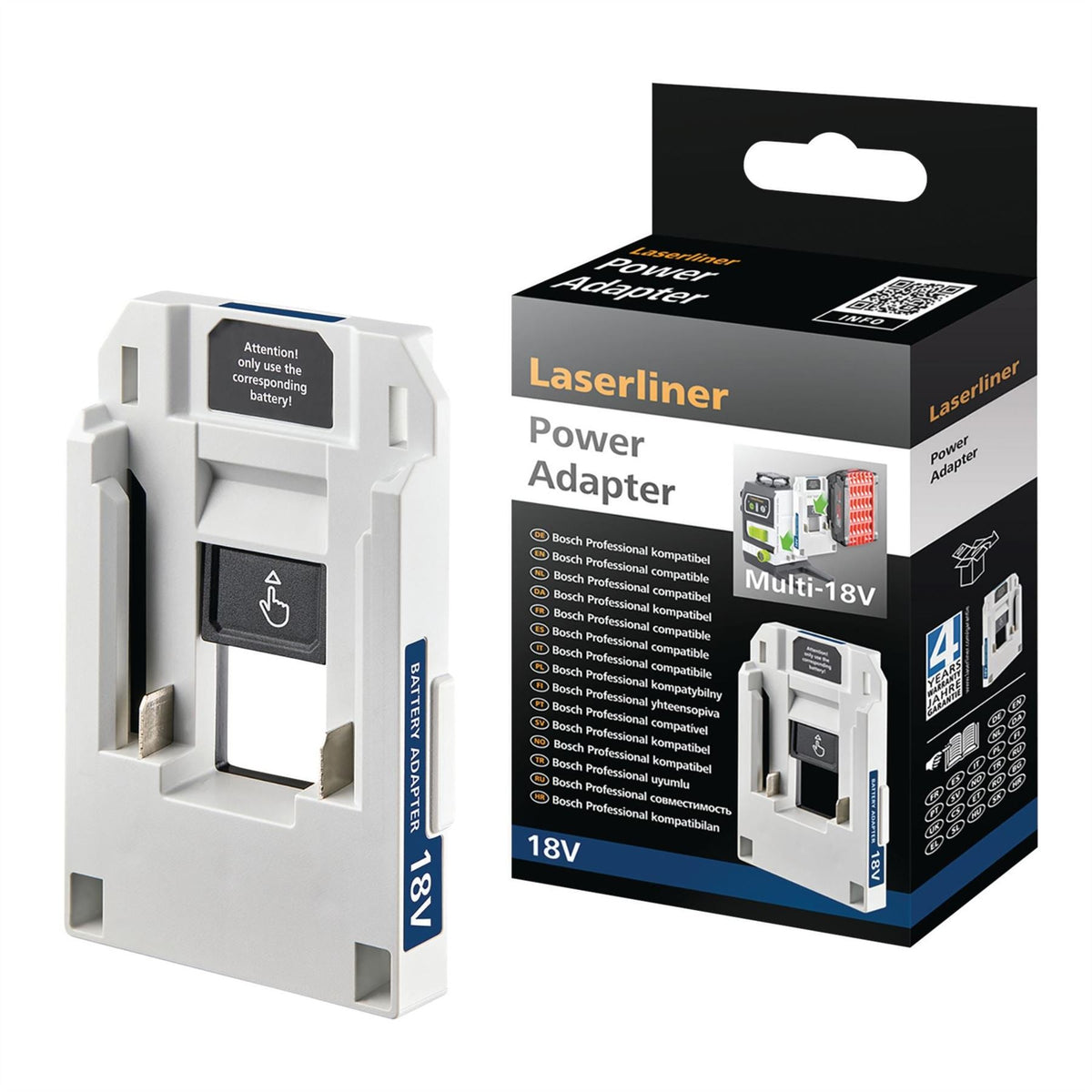 Laserliner 036.380.1A PowerAdapter Bosch Professional Battery Adaptor 32543  White Rose Tools