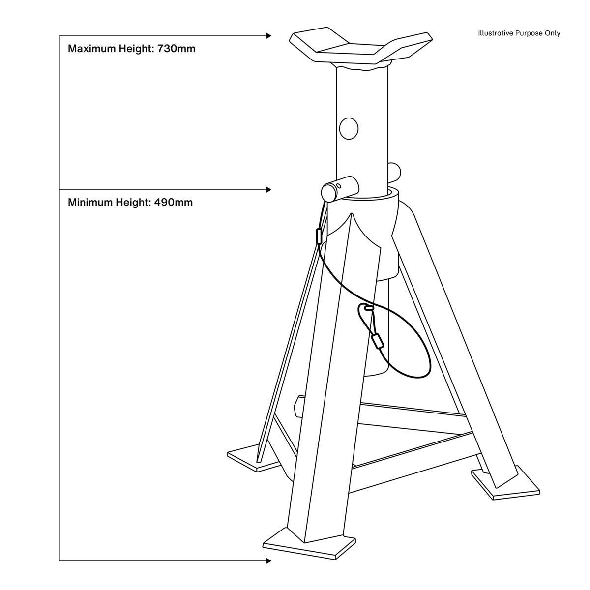 Sealey Axle Stands (Pair) 7.5 Tonne Capacity per Stand 