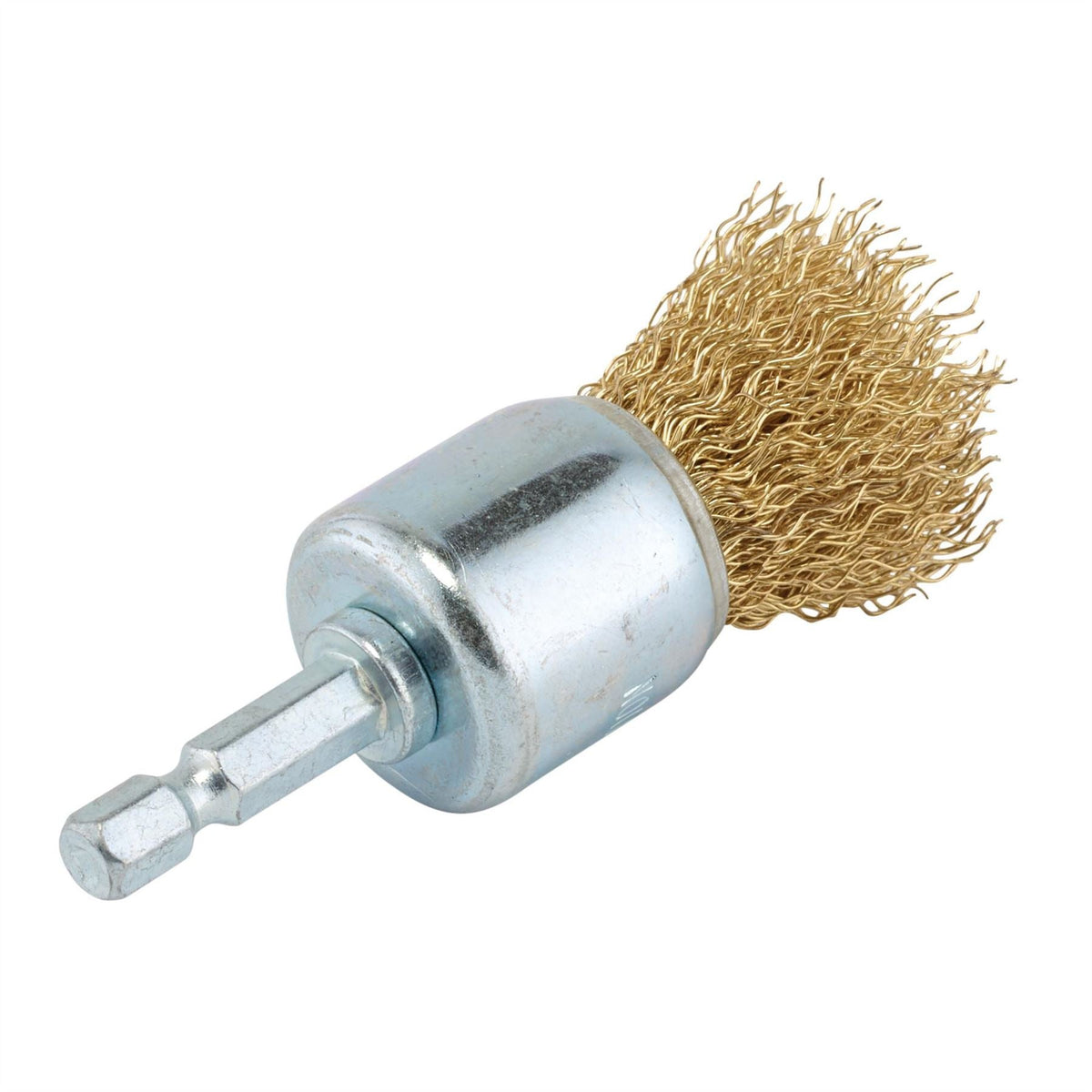 Draper Brassed Steel Crimped Wire End Brush 25mm 41438  White Rose Tools