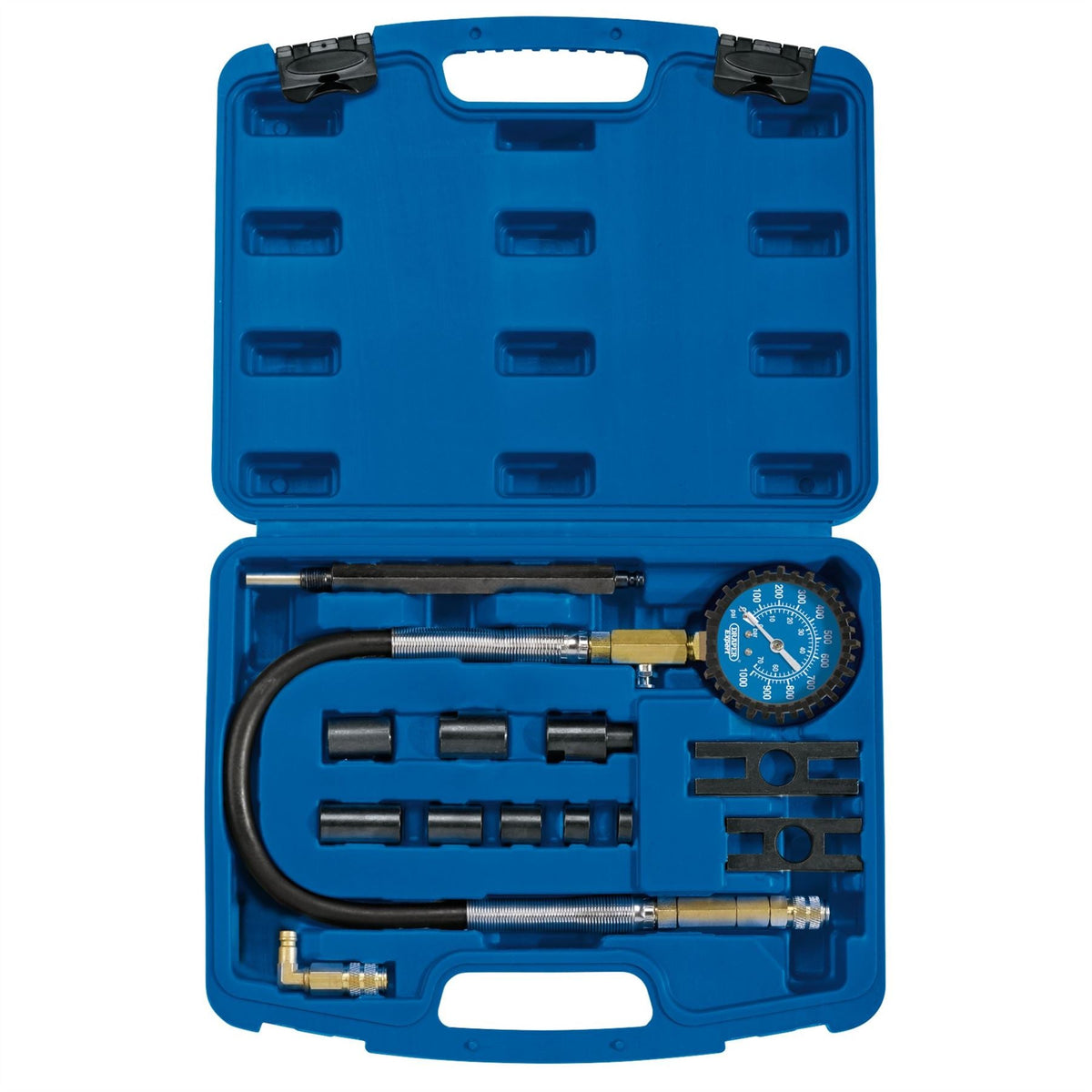 Draper Expert Commercial Vehicle Diesel Compression Test Kit (13 Piece) 35877  White Rose Tools