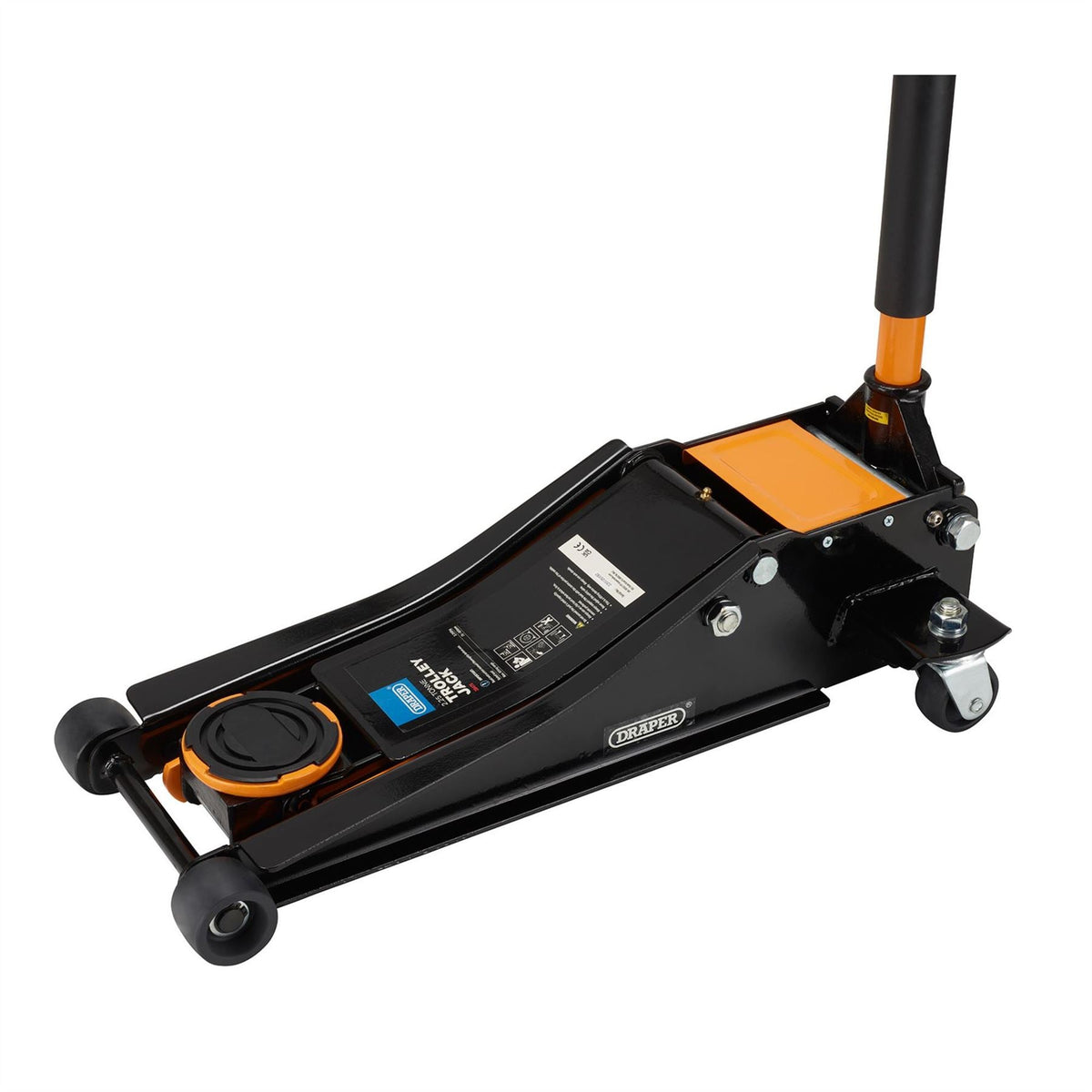 Draper Trolley Jack 2.25 Tonne Orange 28475  White Rose Tools