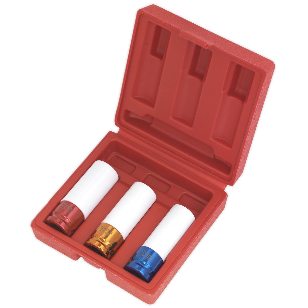 Sealey Alloy Wheel Impact Socket Set 3pc 1/2"Sq Drive 