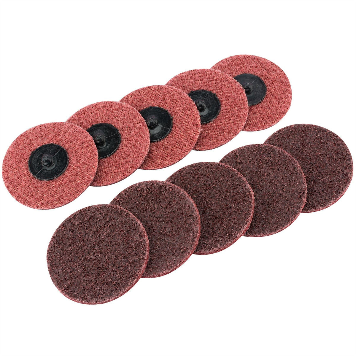 Draper Polycarbide Abrasive Pads 75mm Medium (Pack of 10) 75627  White Rose Tools