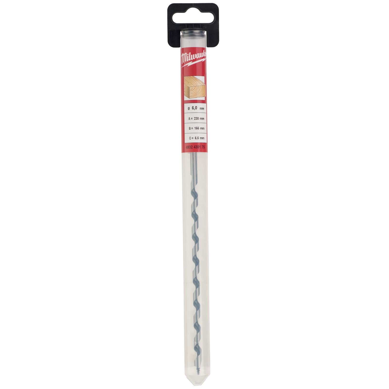 Milwaukee Wood Auger Drill Bits 230mm Overall Length 
