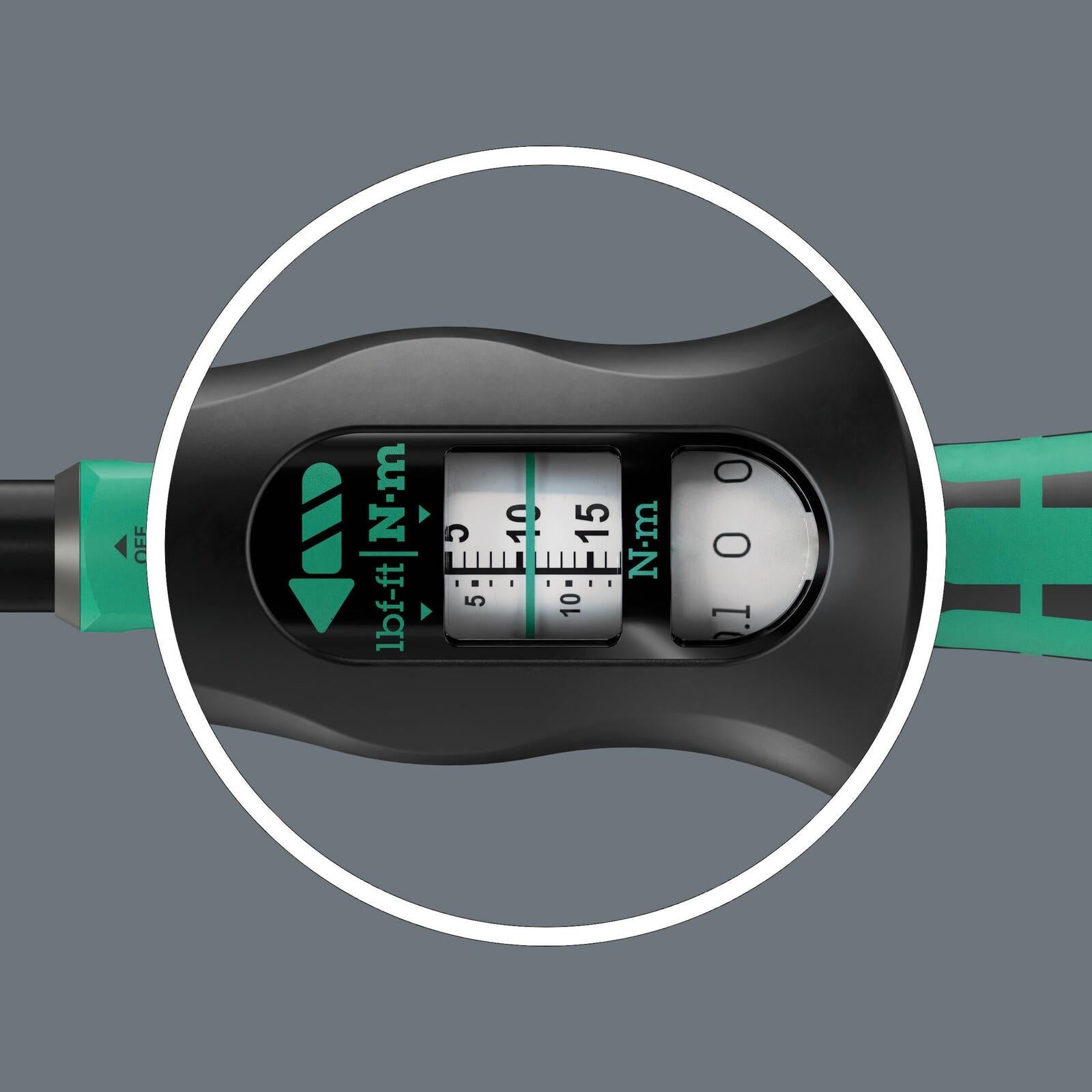 Wera Click Torque Lock Wrench A 5 Reversible Ratchet 2.5-25 Nm 1/4" Drive Clockwise Torque Operation  White Rose Tools