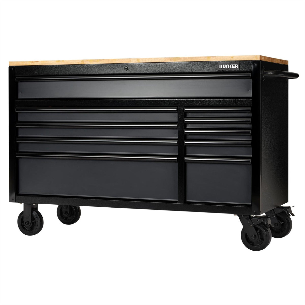 BUNKER 10 Drawer Workbench Roller Tool Cabinet 56" Grey 27220  White Rose Tools