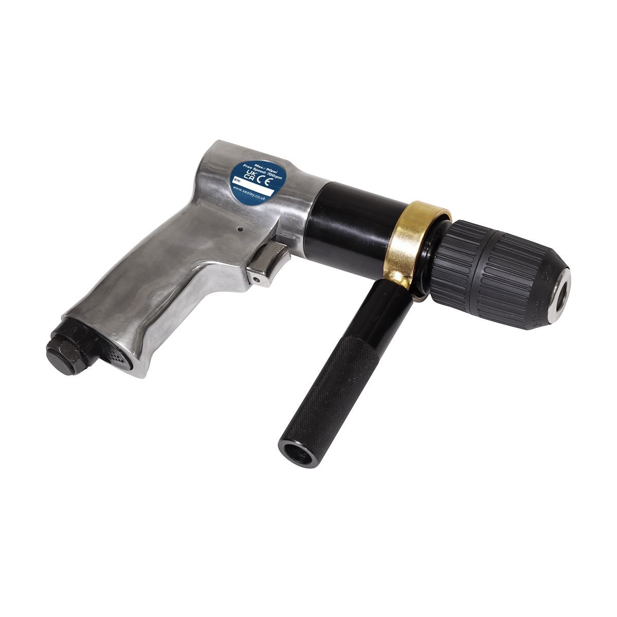 Sealey Air Drill Ø13mm 700rpm Reversible Keyless Chuck 