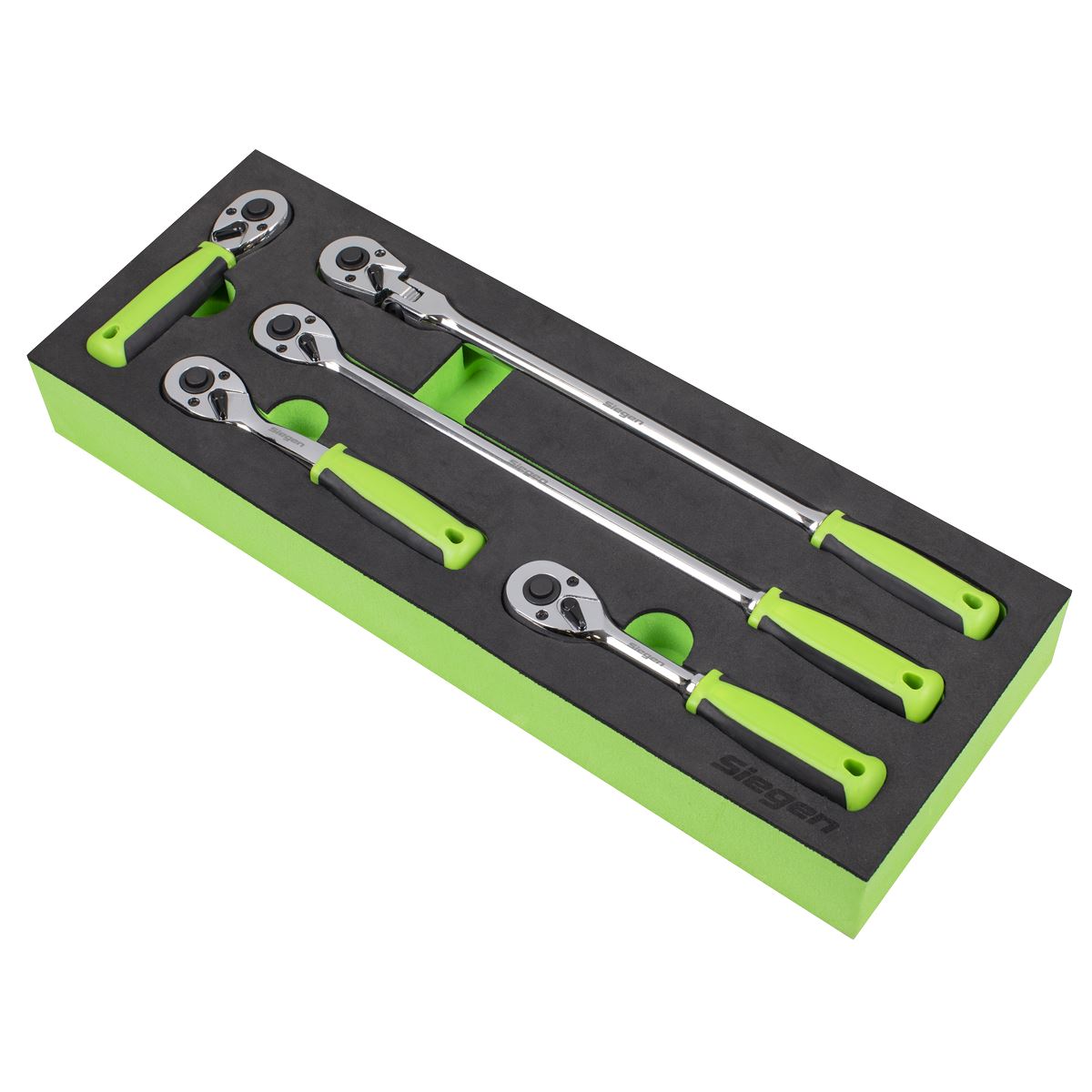 Siegen by Sealey Ratchet Wrench Set 1/4"Sq 5pc Drive Flip Reverse  White Rose Tools