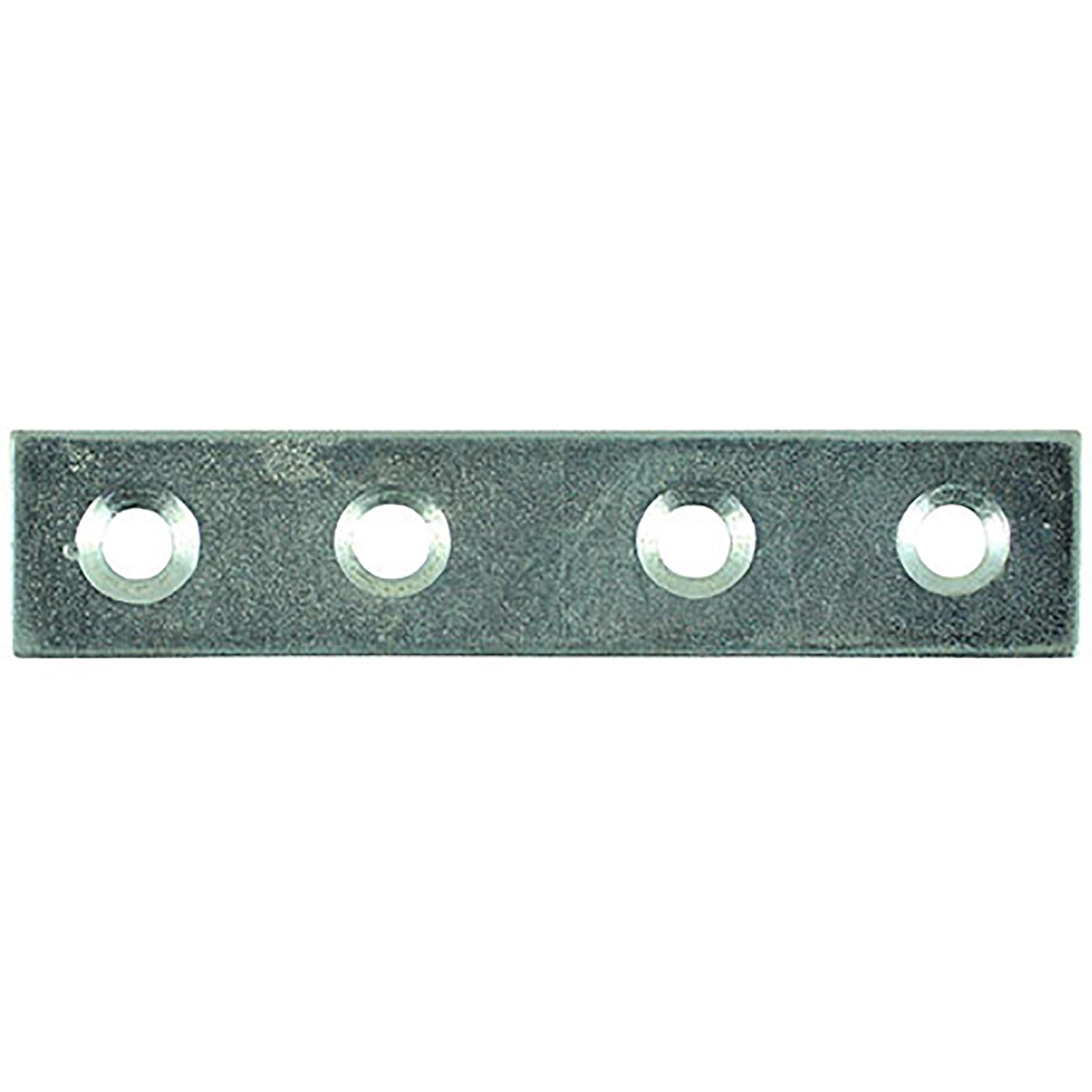 TIMCO Mending Plate Straight Zinc Plated Steel Countersunk Holes