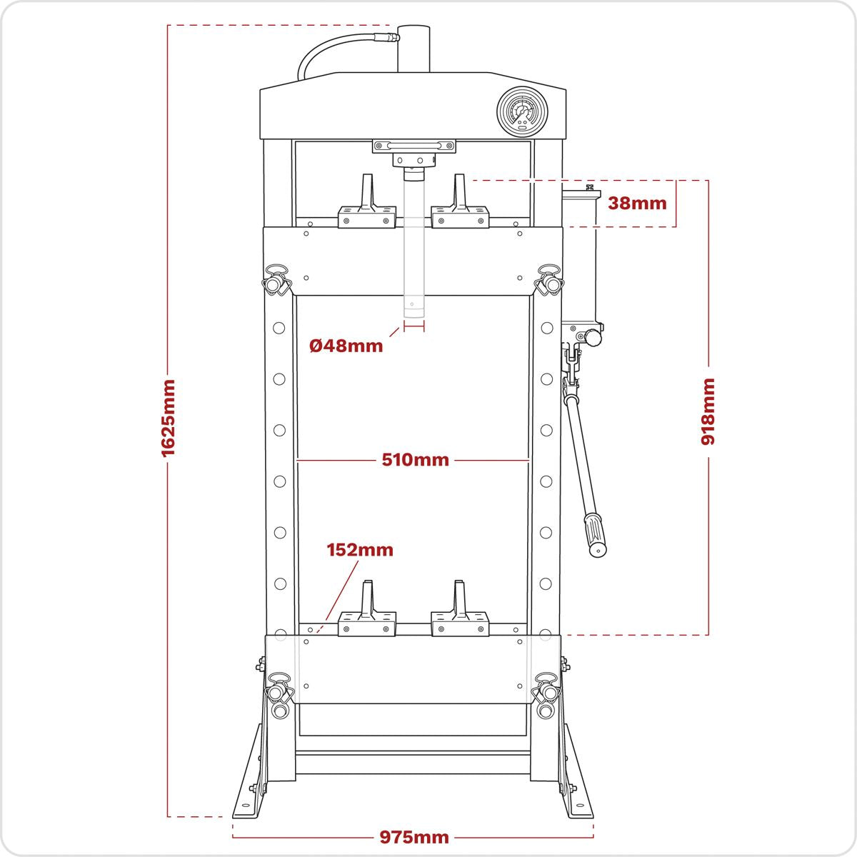 Sealey Premier Premier Hydraulic Floor Type Press 20 Tonne
