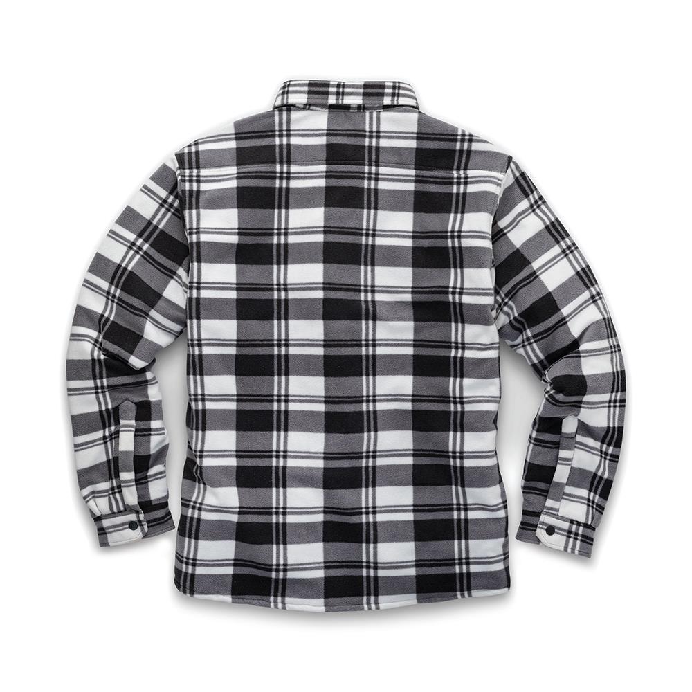 Scruffs Worker Padded Checked Shirt Black / White - Choose Size