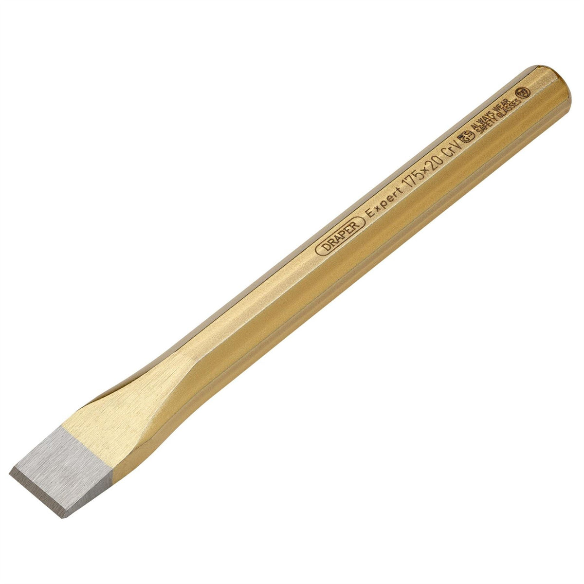Draper Expert Octagonal Flat Cold Chisel 20 x 175mm 51570  White Rose Tools