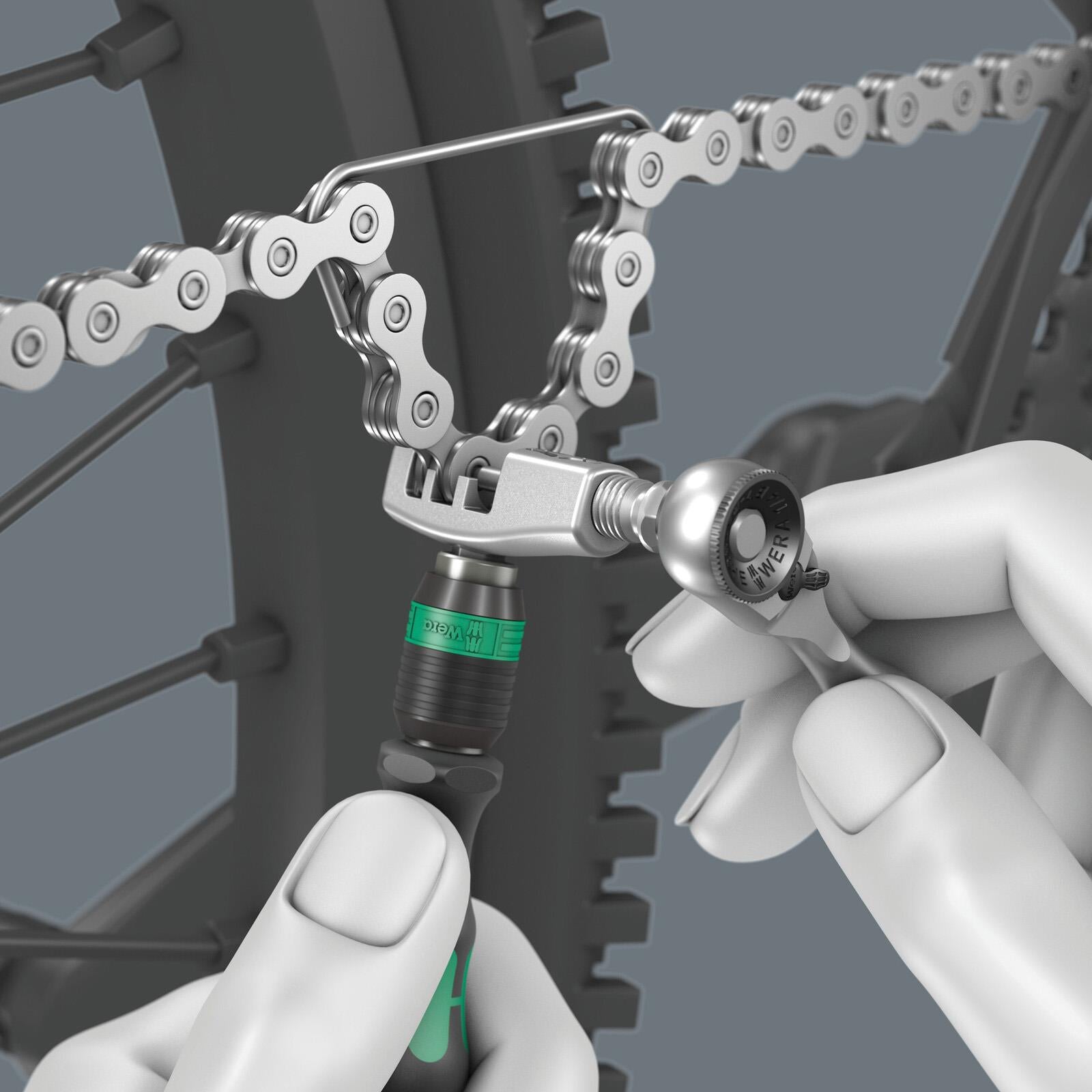 Wera Screwdriver and Chain Riveter Repair Tool Set 9532 Bicycle Set for Workshops 20 Pieces PH TX Hex
