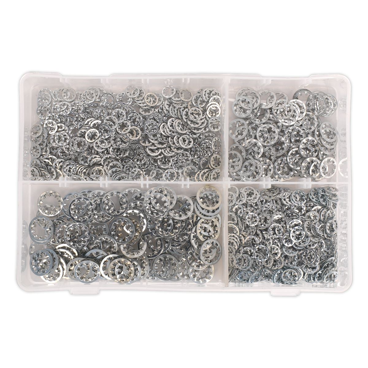 Sealey Lock Washer Assortment 1000pc Serrated Internal M5-M10 Metric 