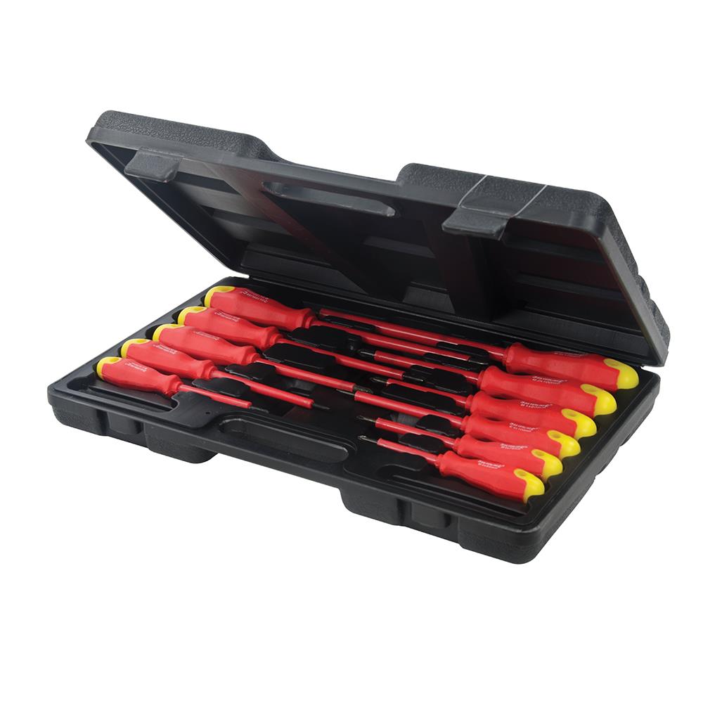 Silverline 11 Piece Insulated Screwdriver Set Slotted Phillips Chrome Vanadium Shafts