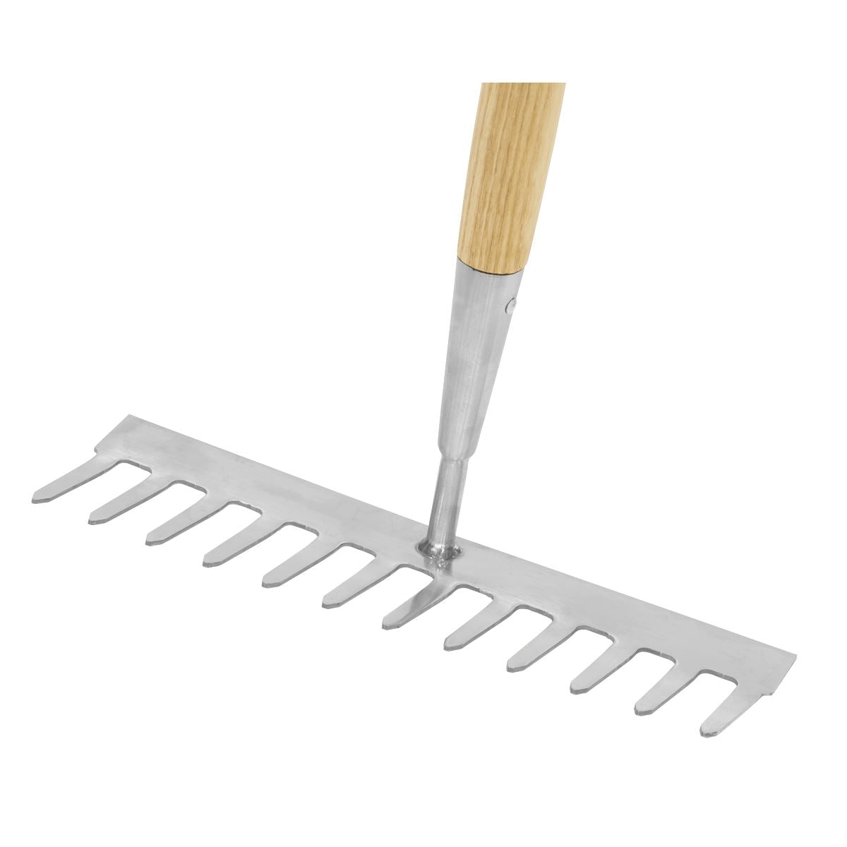 Sealey Premier Garden Rake with Long Ash Handle & Stainless Steel Tines