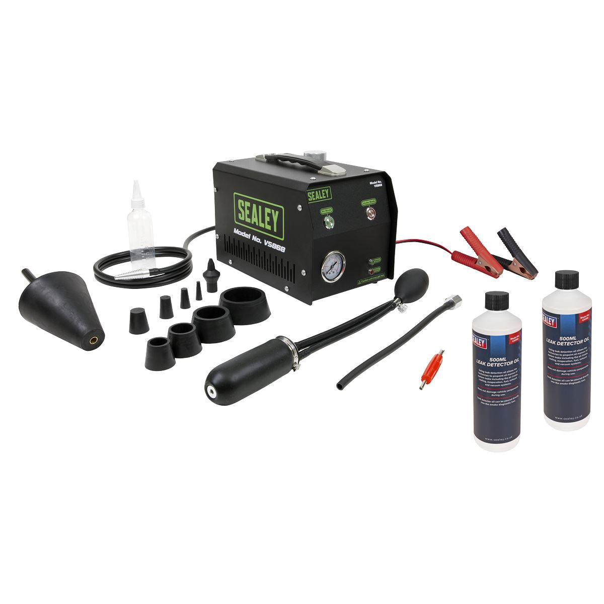 Sealey Leak Detector Smoke Diagnostic & Leak Detector Oil Kit  White Rose Tools