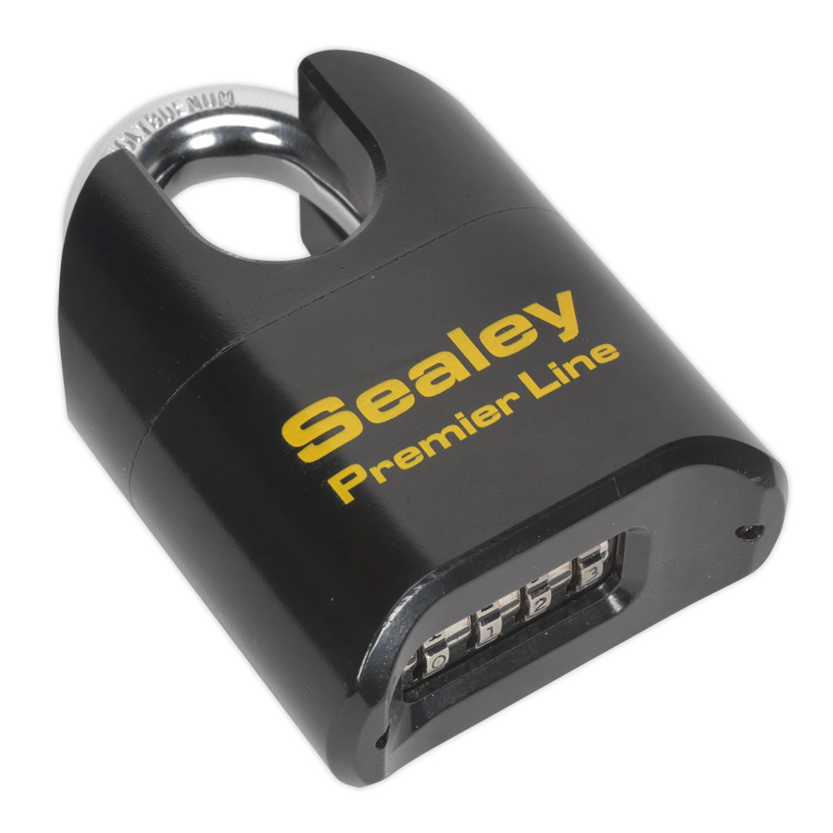 Sealey Premier Steel Body Combination Padlock Shrouded Shackle 62mm 