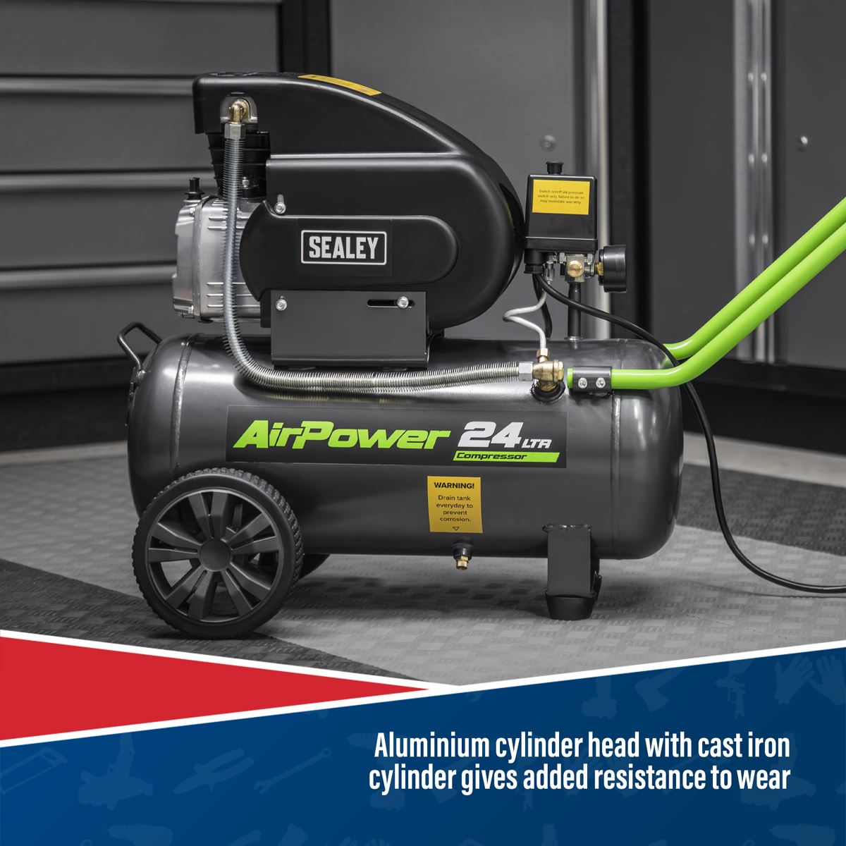 Sealey 24L Direct Drive Air Compressor 2hp 