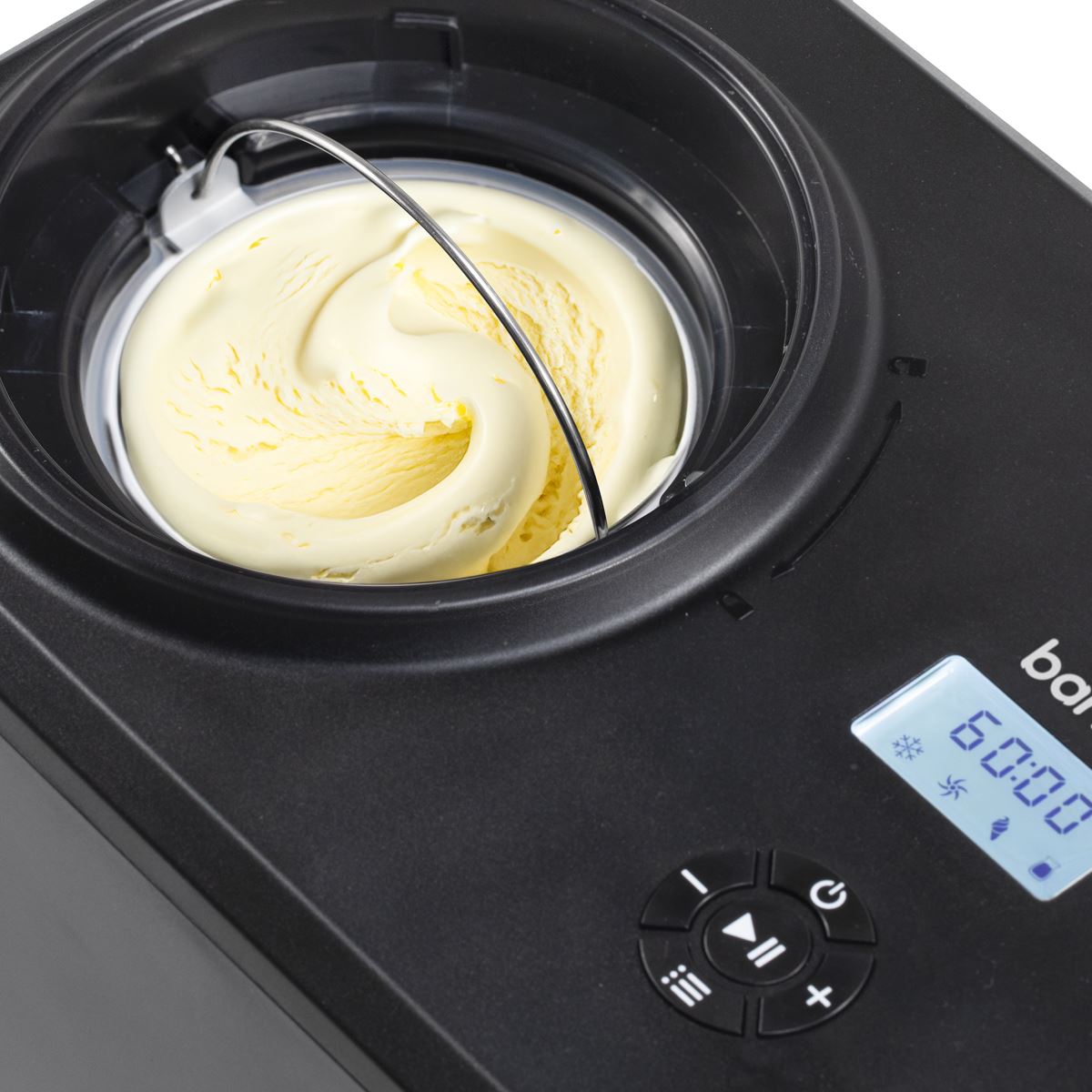 Baridi Automatic Churning Ice Cream Machine 1.5L - Black  White Rose Tools