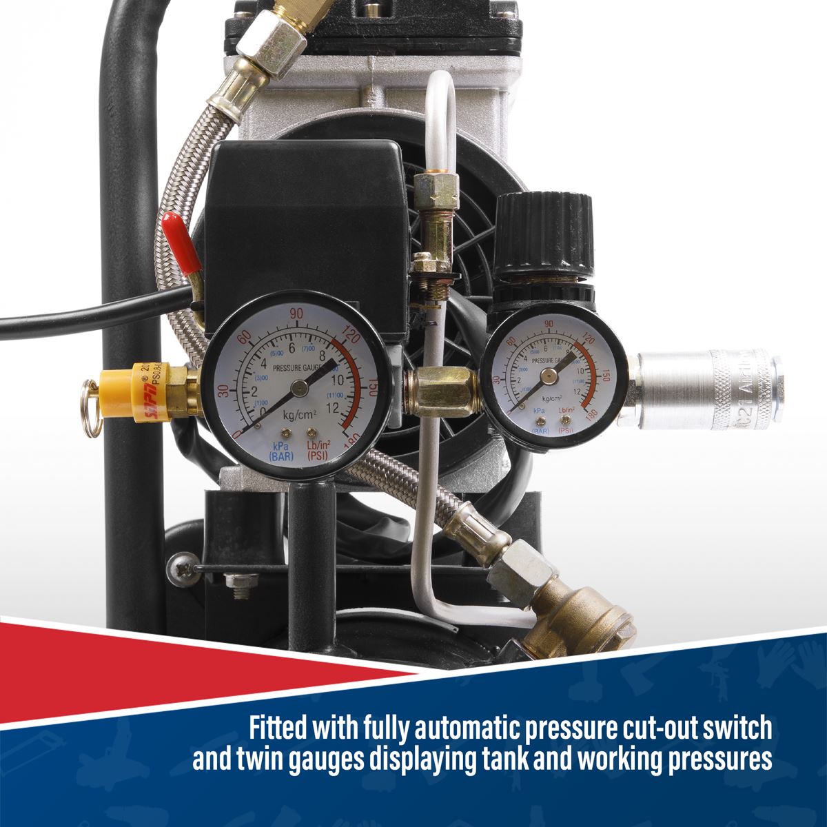 Sealey 6L Low Noise Direct Drive Air Compressor 0.7hp 