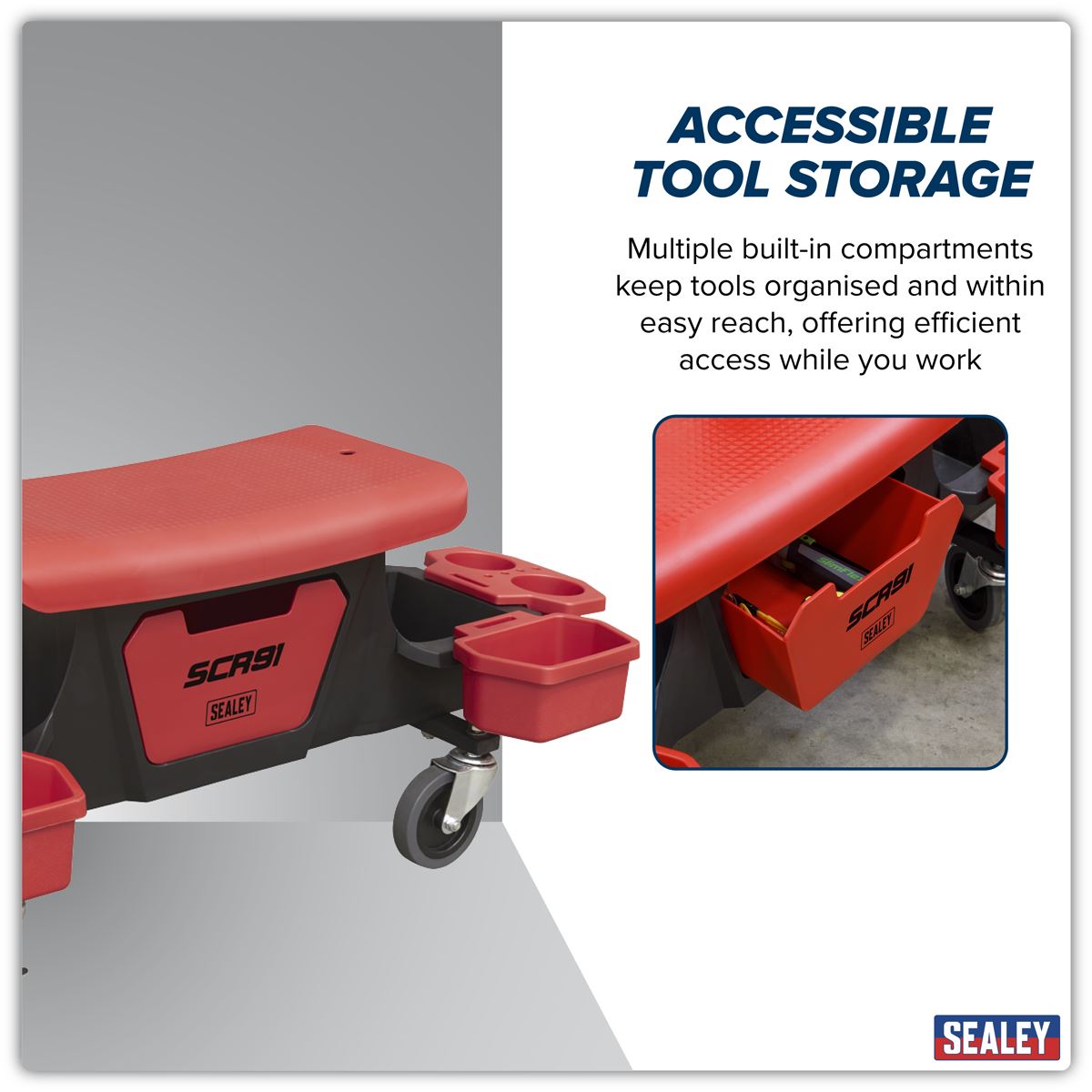 Sealey Mechanic's Detailing Utility Seat