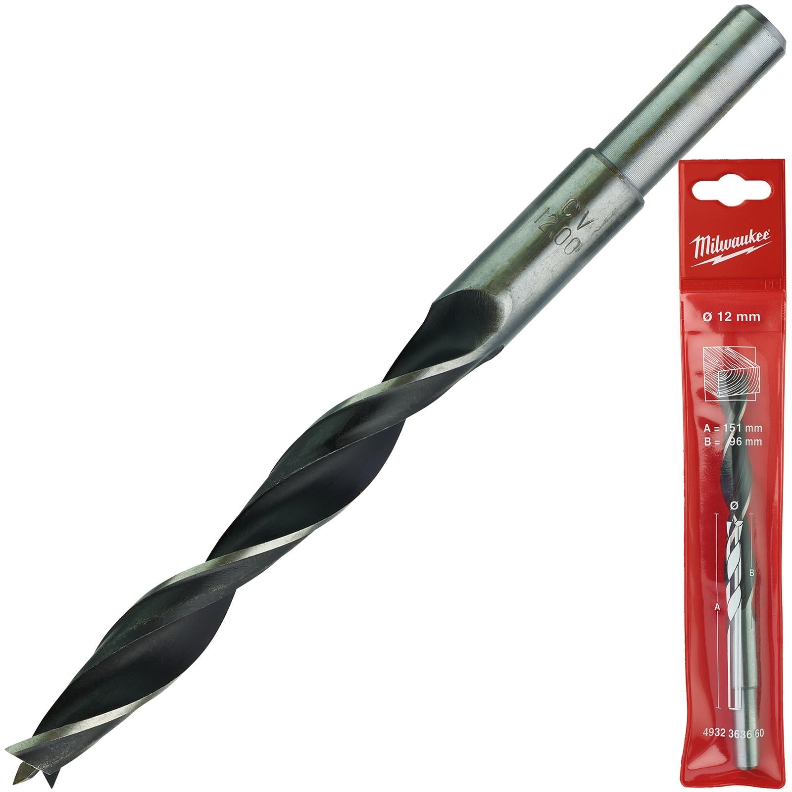 Milwaukee Lip and Spur Brad Point Wood Drill Bits 