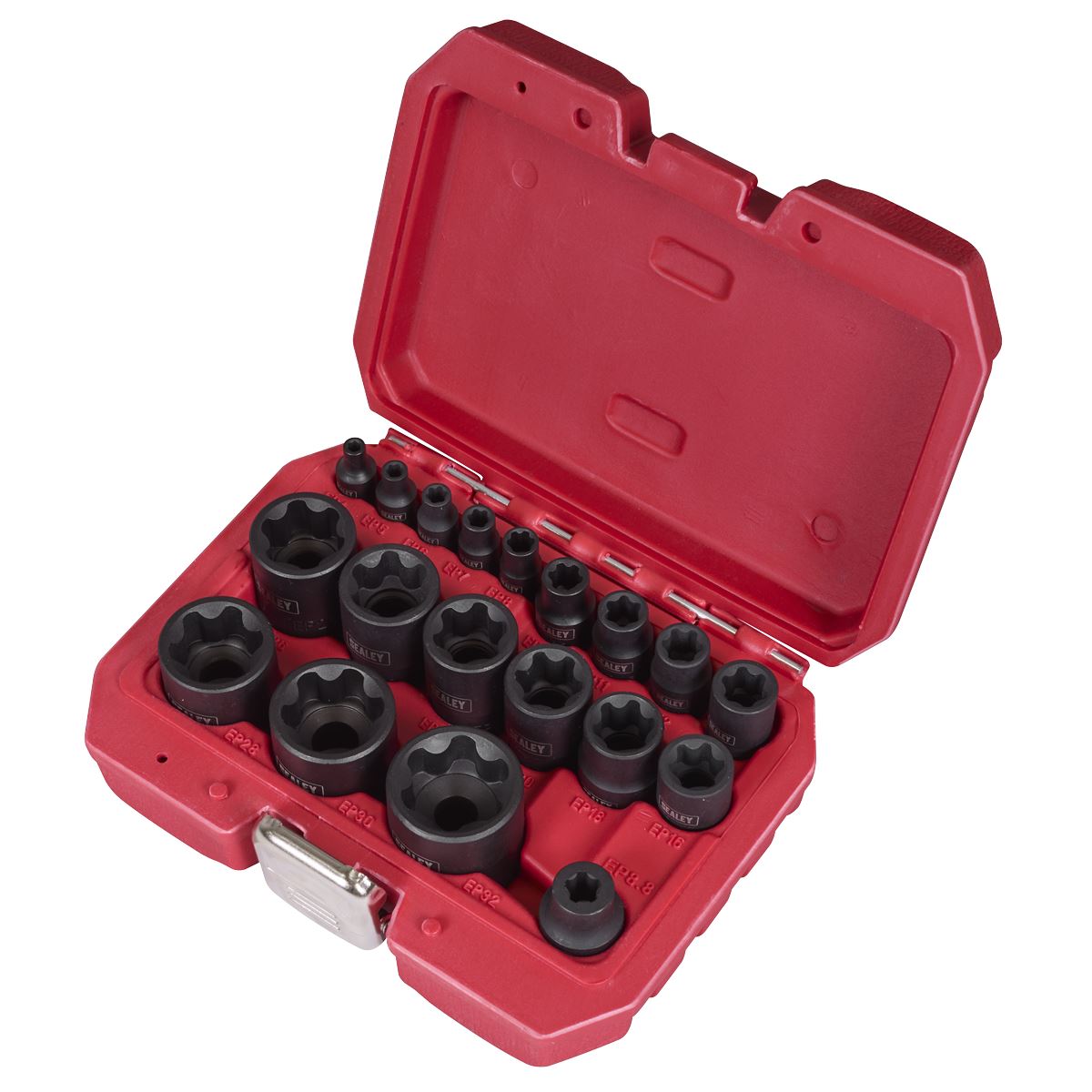 Sealey External TRX-P* Socket Set 19pc  White Rose Tools
