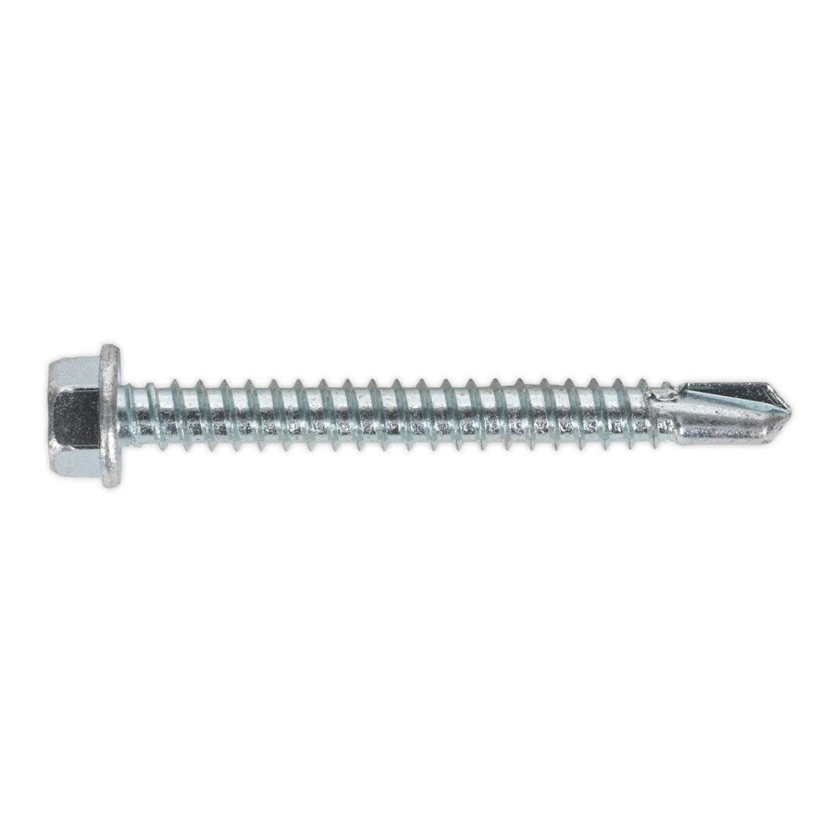 Sealey Self-Drilling Screw 5.5 x 50mm Hex Head Zinc Pack of 100 