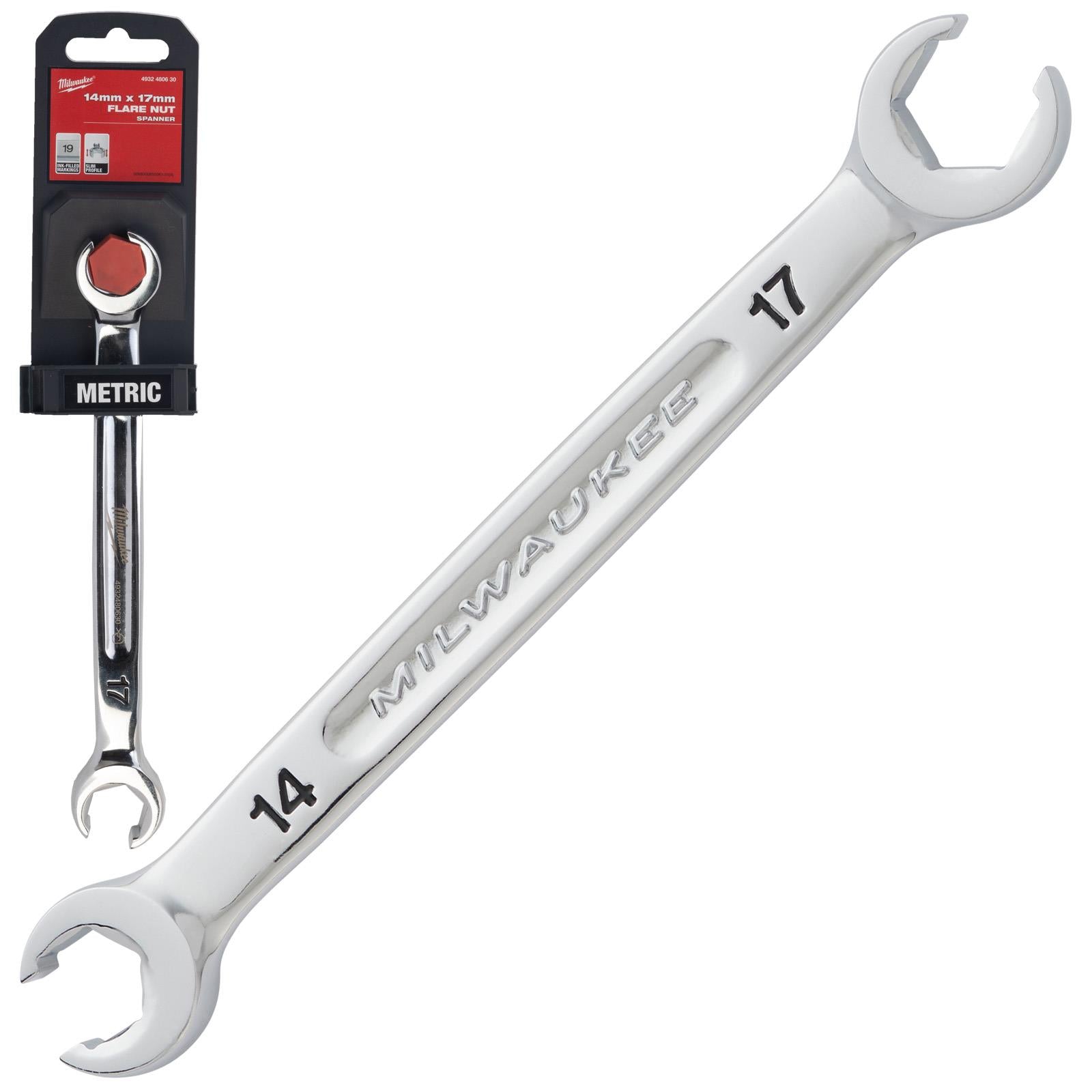 Milwaukee Flare Nut Brake Pipe Spanners Individual - Choose Size