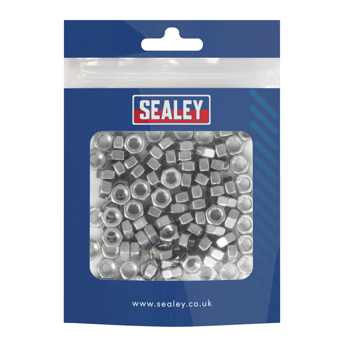 Sealey Stainless Steel Nut DIN 934 - M5 A2 - Pack of 100  White Rose Tools