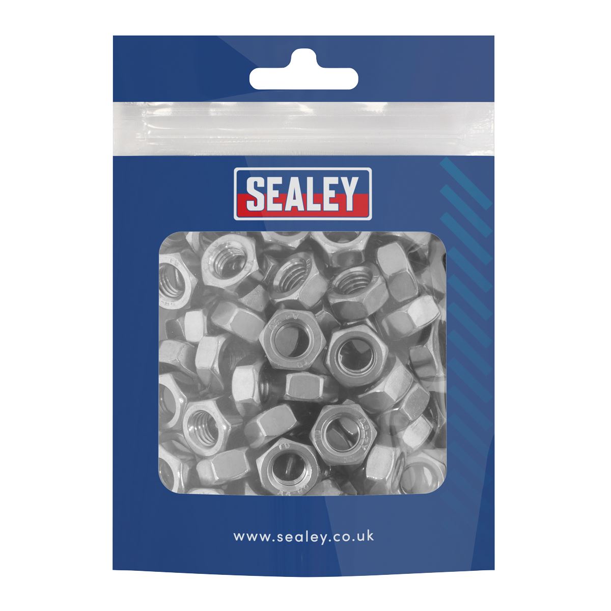 Sealey Stainless Steel Full Nut Din 934 – M8 x 1.25 pitch - Pack of 100
