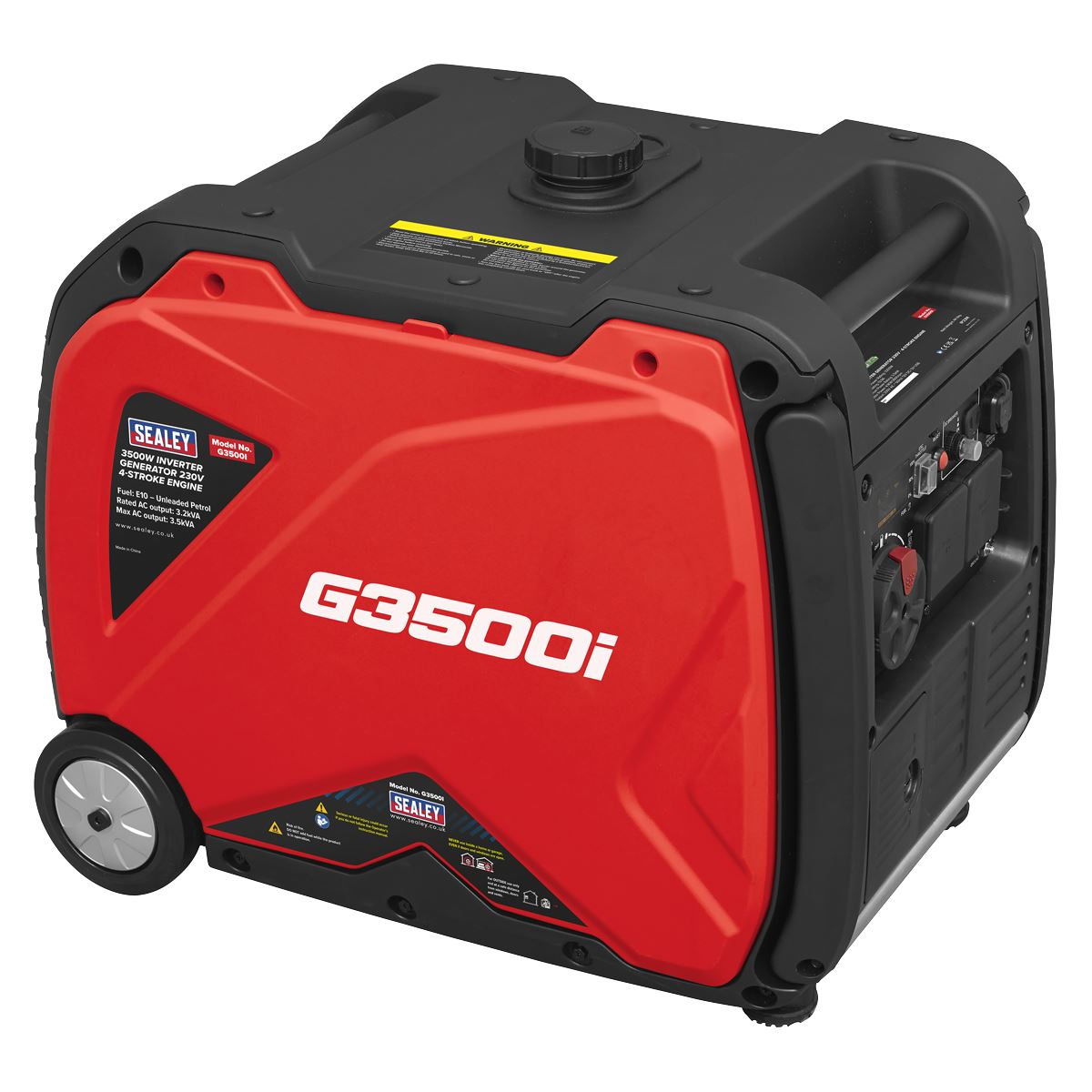 Sealey 3500W Inverter Generator 230V - 4-Stroke Engine 
