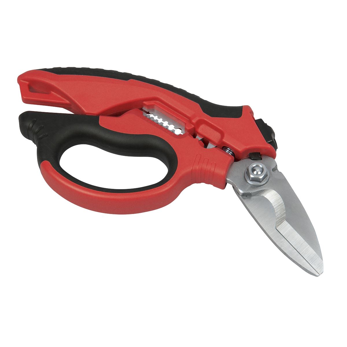 Sealey Premier Heavy-Duty Electrician's Angled Shears 200mm 3-In-1  White Rose Tools