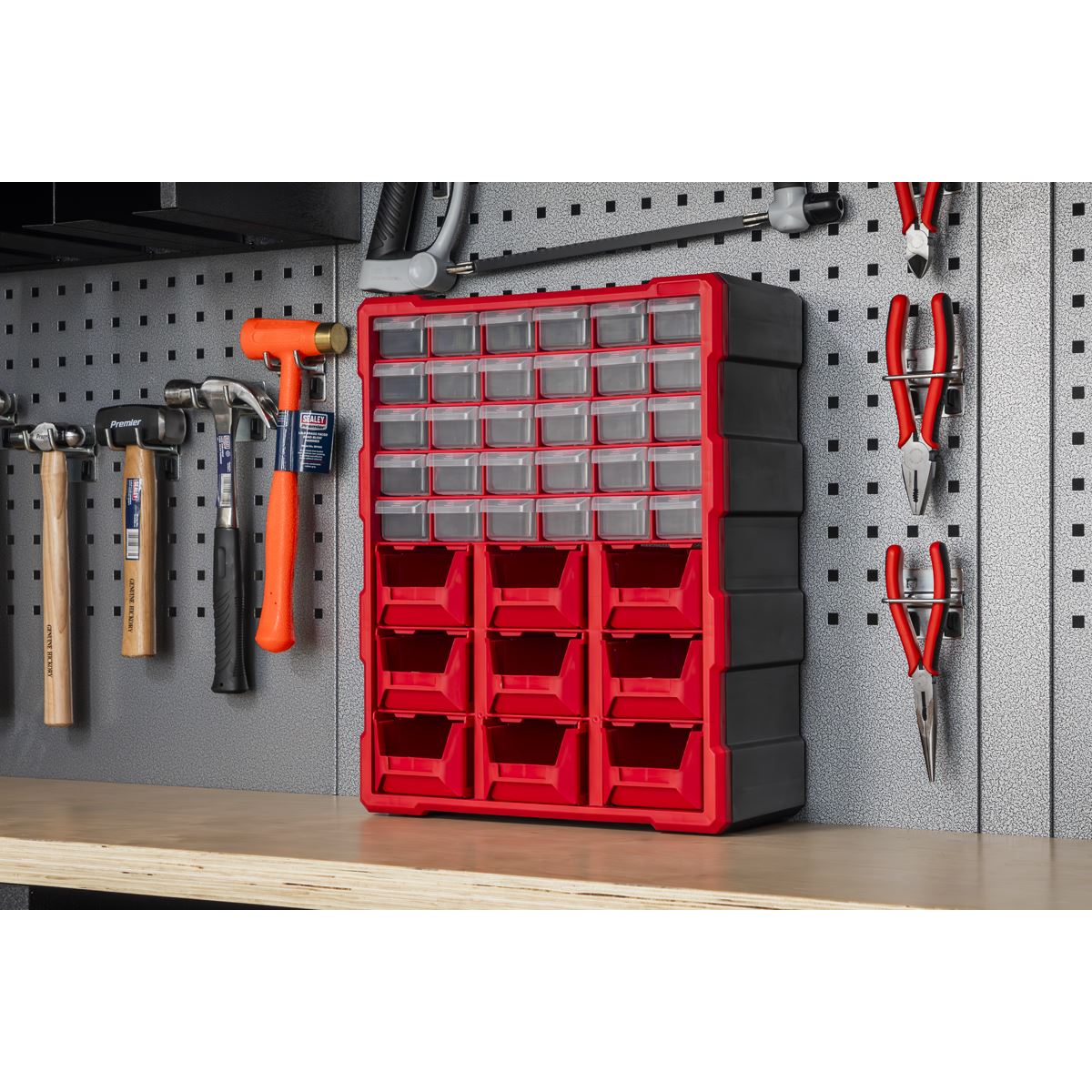 Sealey Cabinet Box 39 Drawer - Red/Black 