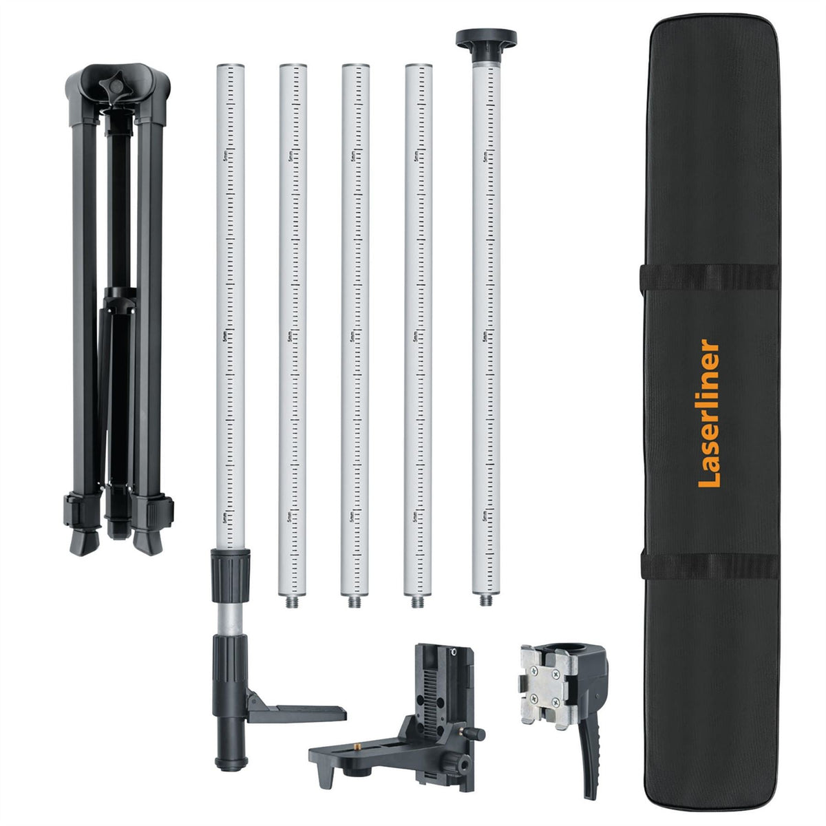Laserliner 090.125A TelePod Stand Telescopic Clamping Tripod 330cm 32180  White Rose Tools