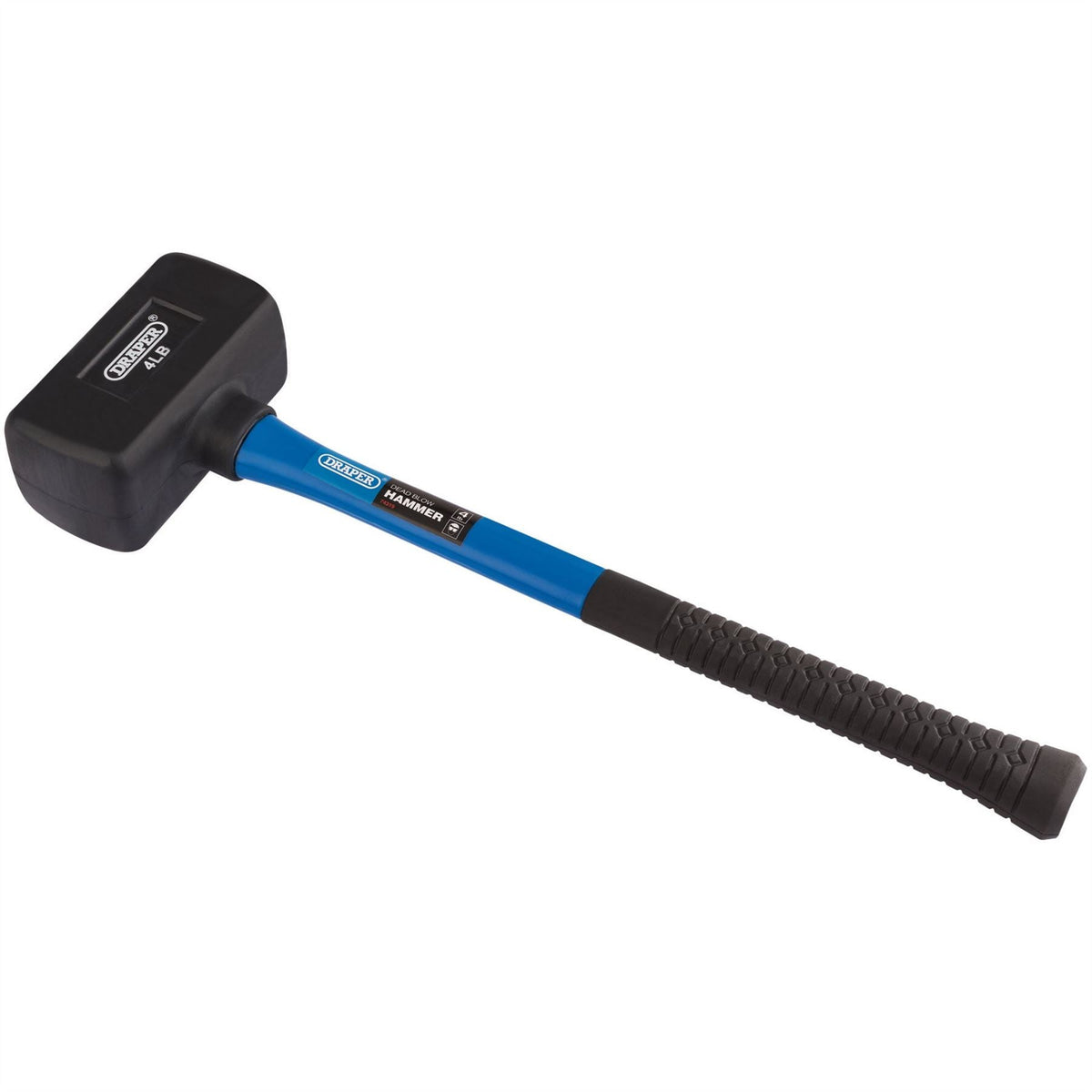 Draper Rubber Dead Blow Hammer with Fibreglass Shaft 1.8kg/4lb 74319  White Rose Tools