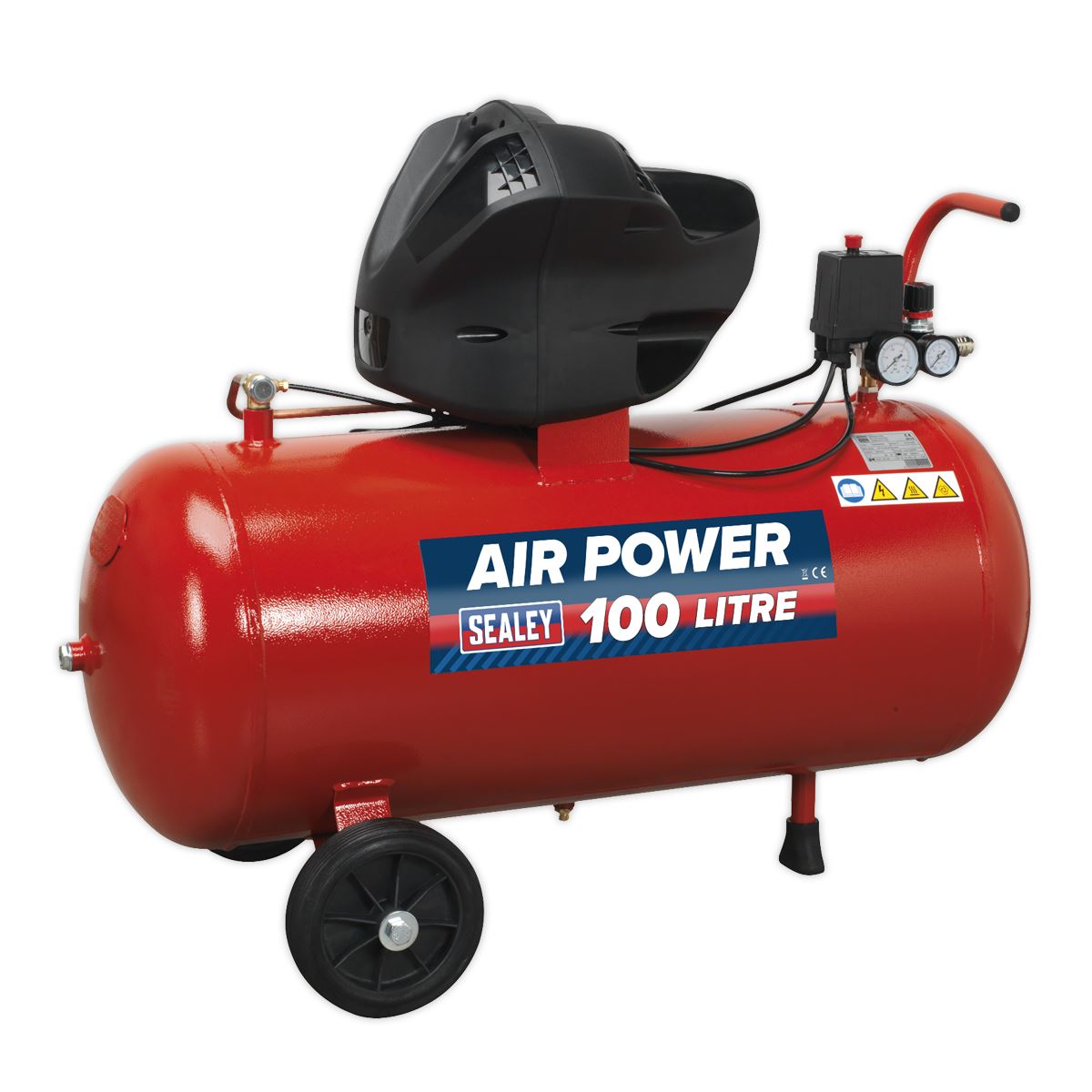 Sealey 100L Oil Free V-Twin Direct Drive Air Compressor 3hp