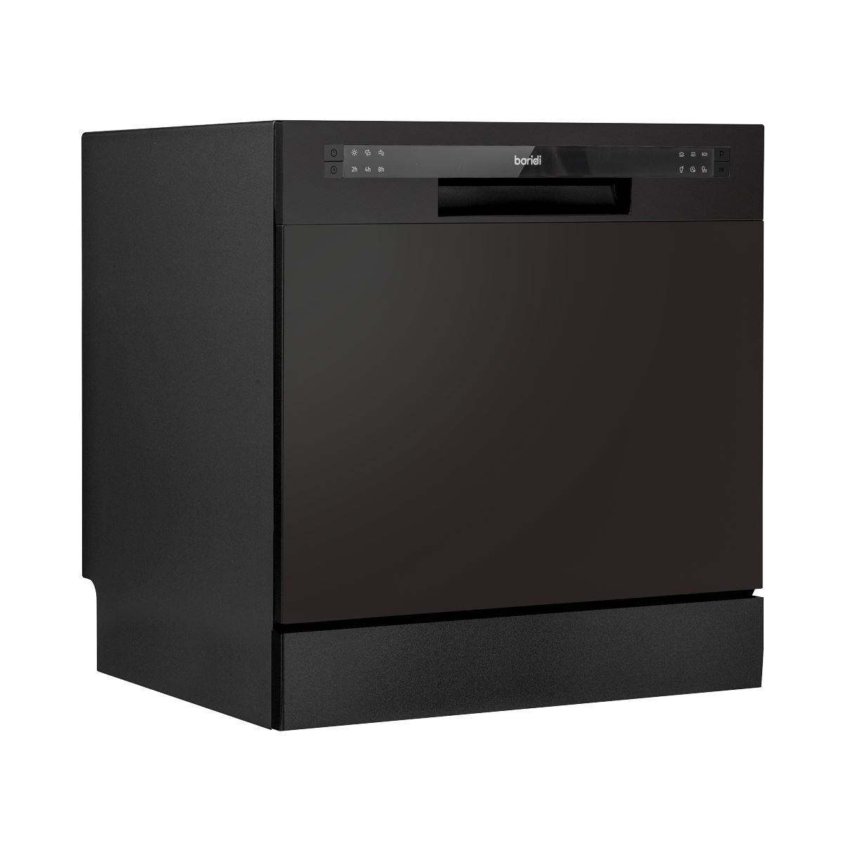 Baridi Compact Tabletop Dishwasher 8 Place Settings, 6 Programmes, Low Noise, 8L Cycle, Start Delay - Black