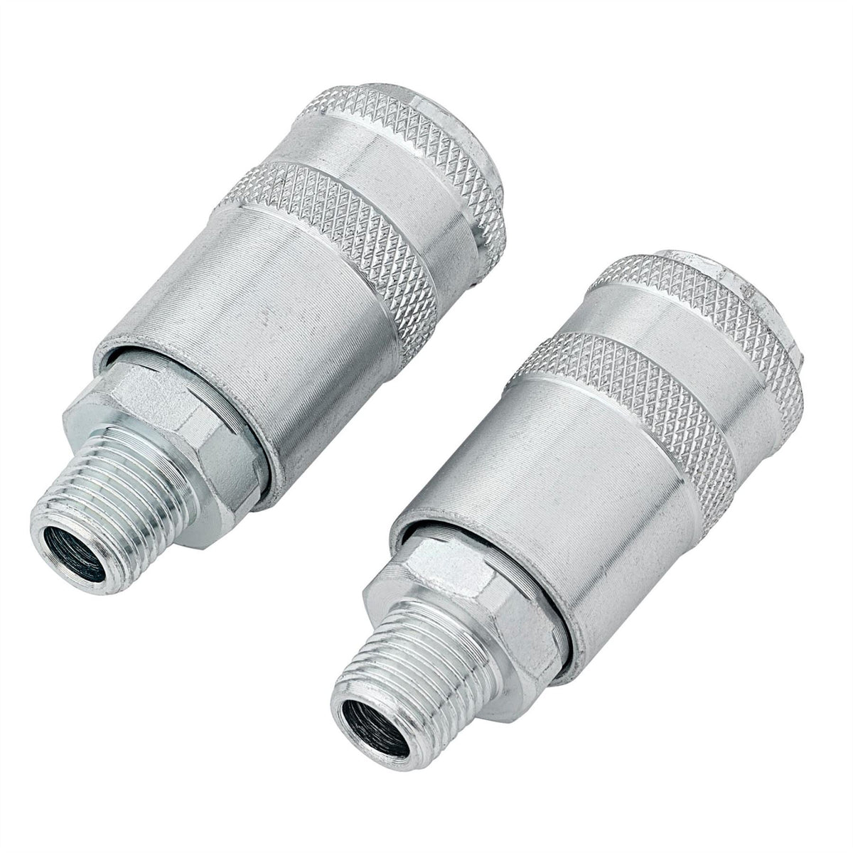 Draper 1/4" Male Quick Coupling (Pack of 2) 70863  White Rose Tools