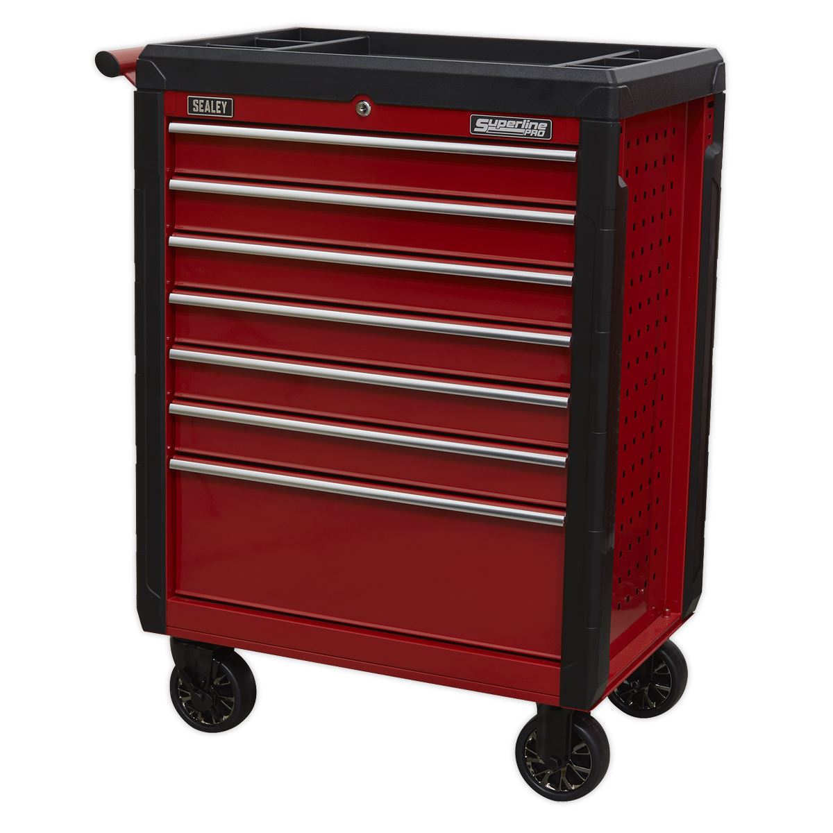 Sealey Superline Pro Rollcab 7 Drawer with Ball-Bearing Slides - Red 